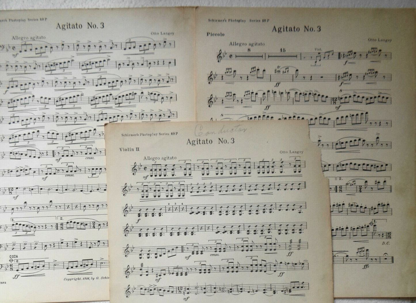 AGITATO No. 3 - FOR GRUESOME OR INFERNAL SCENES, WITCHES ETC- 1916 FOR ORCHESTRA