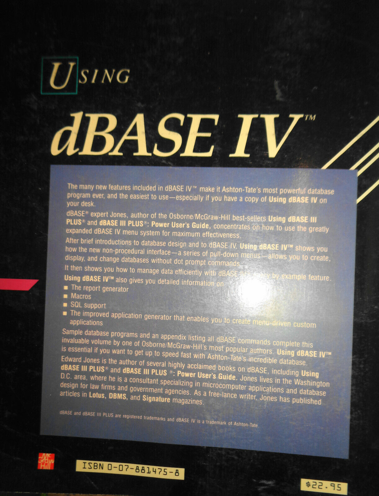 dBASE IV database programming lot of 8 books