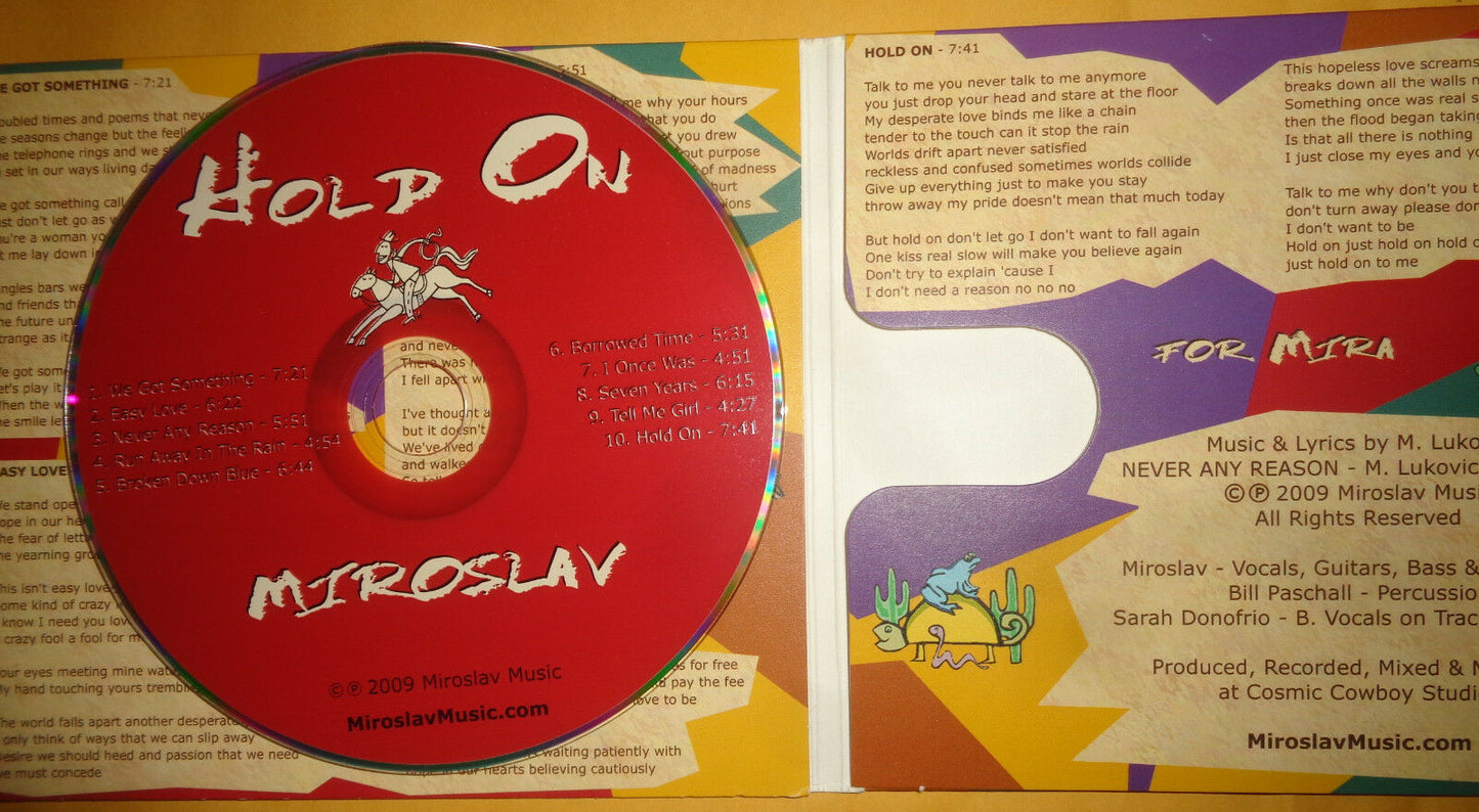 Hold On by Miroslav (CD - 2009 - Miroslav Music #CC-2009091) - Like new