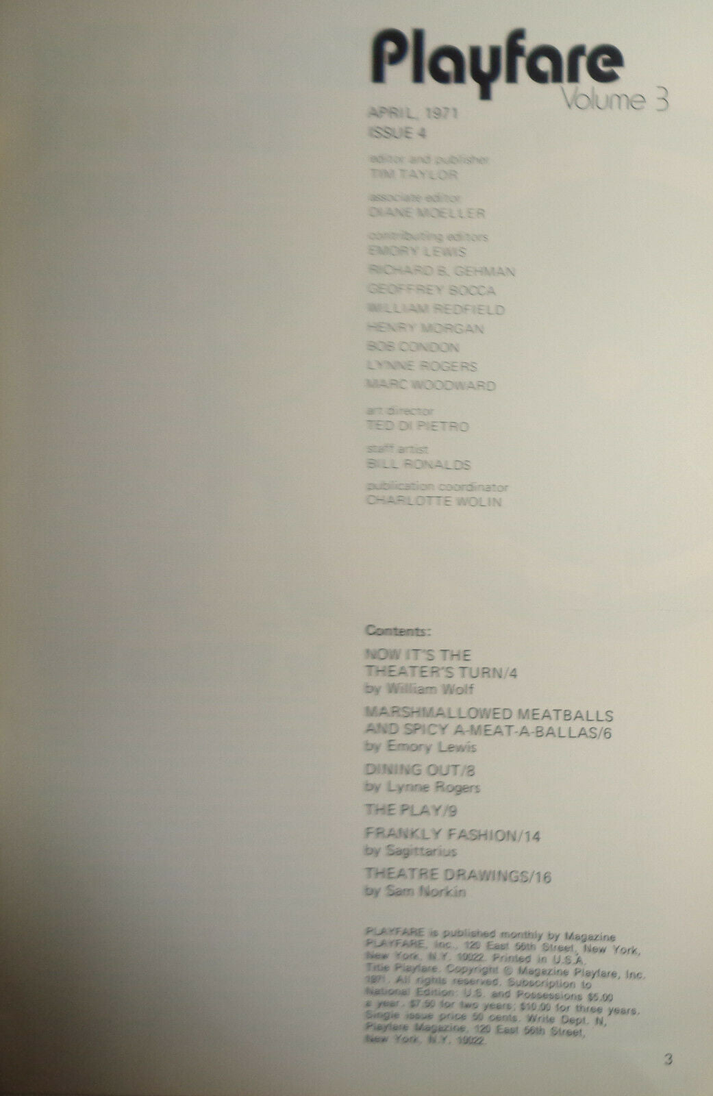 WAITING FOR GODOT - PLAYFARE - 1971 SHERIDAN SQUARE PLAYHOUSE, NY LARRY BRYGGMAN