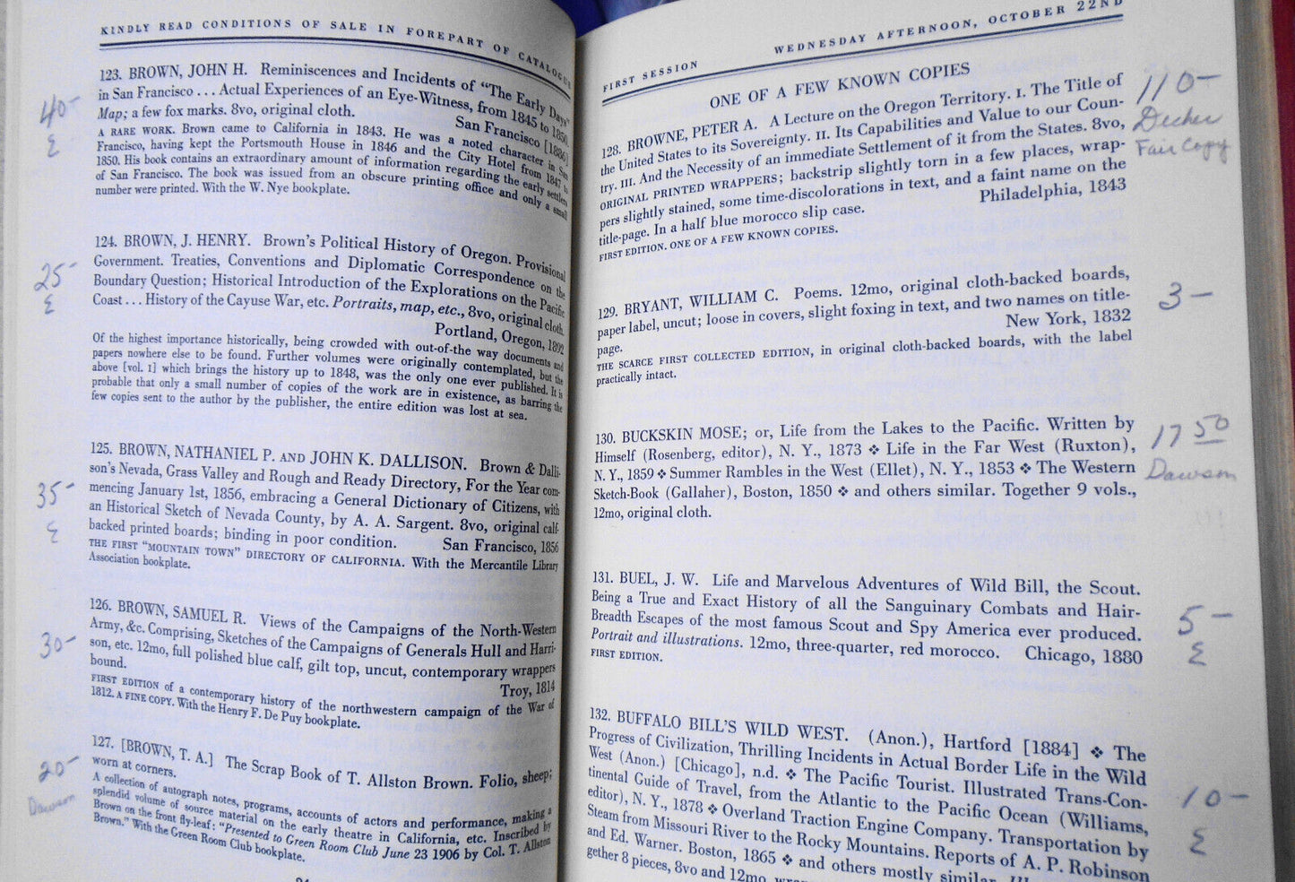 Western & other Americana, Canadiana with many rarities Barber 1941 Parke-Bernet