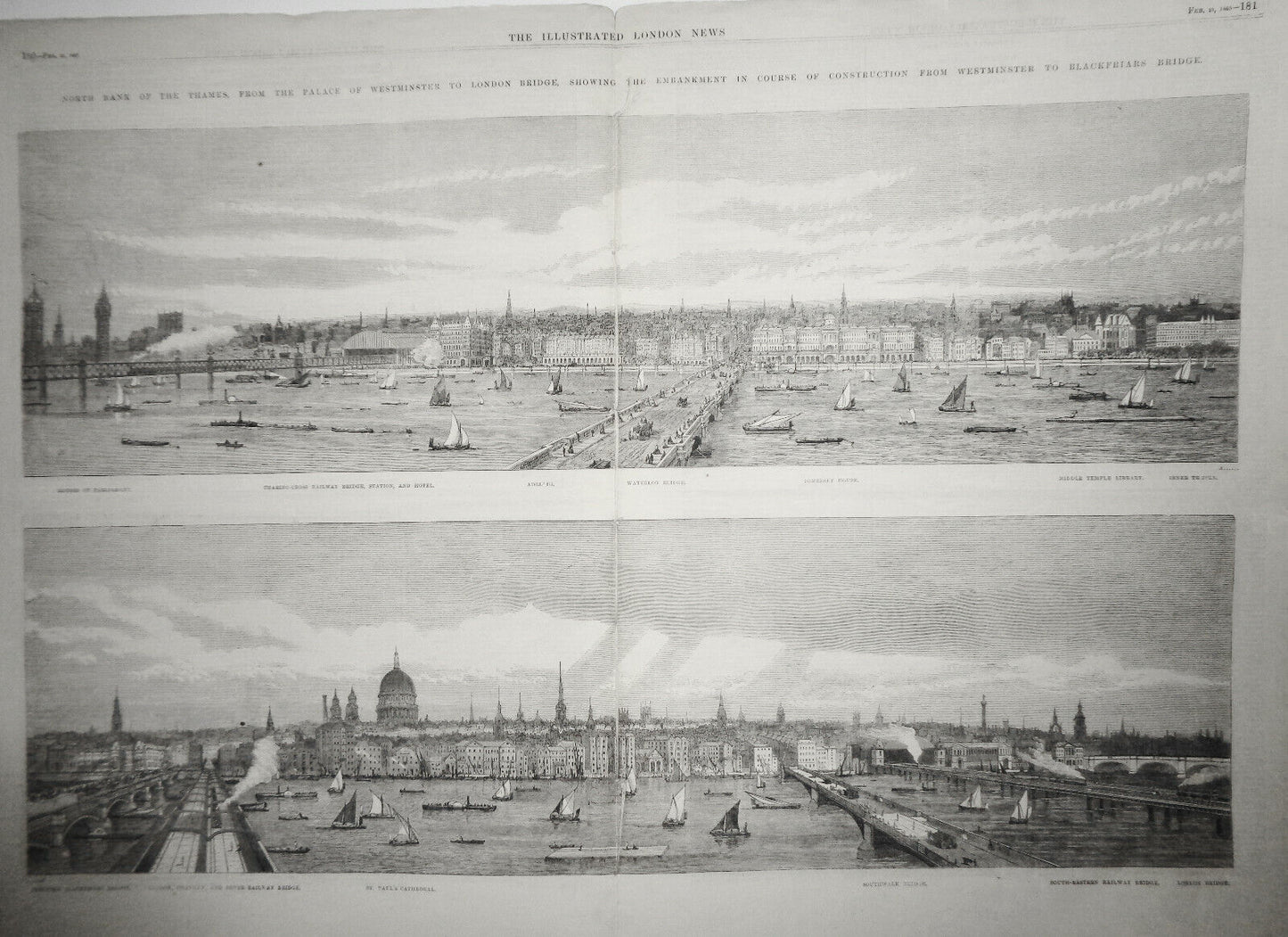THE ILLUSTRATED LONDON NEWS FEBRUARY 25, 1865 - ORIGINAL ISSUE - NAPOLEONISM