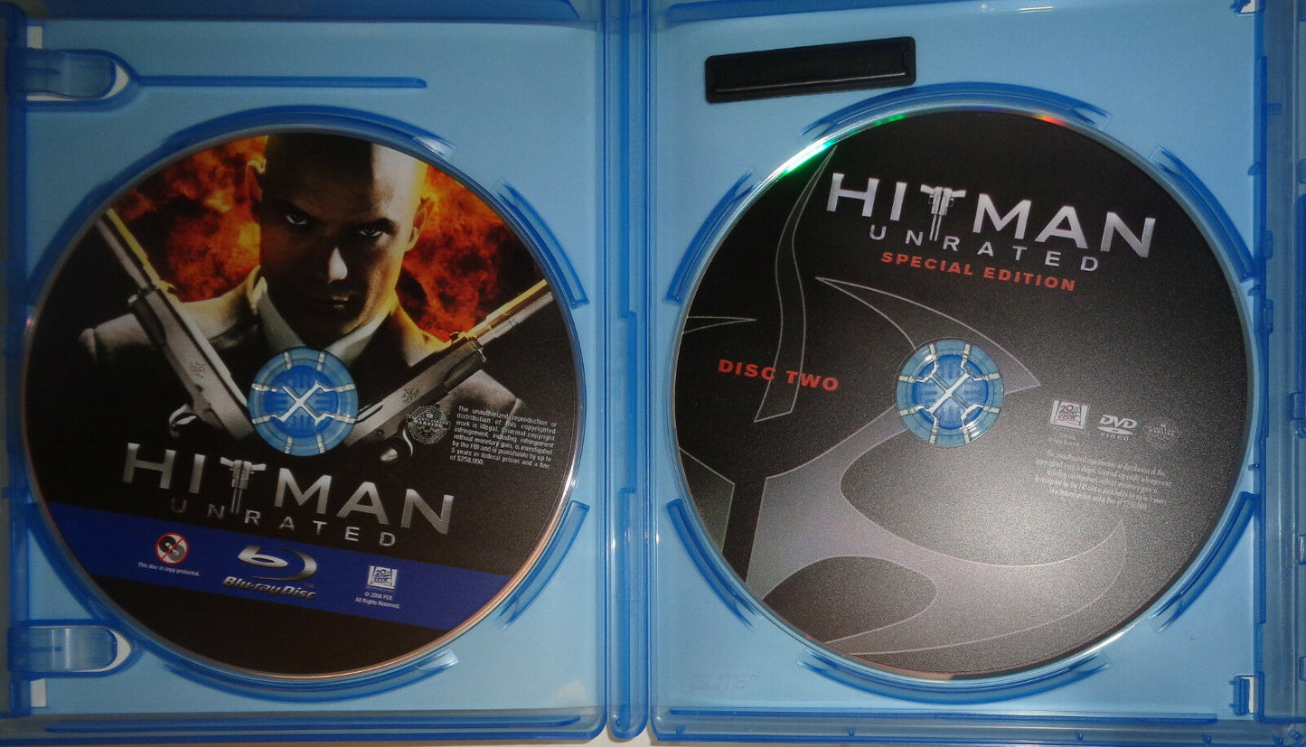 Hitman (Blu-ray Disc, 2009, 2-Disc Set, Unrated) - Like New