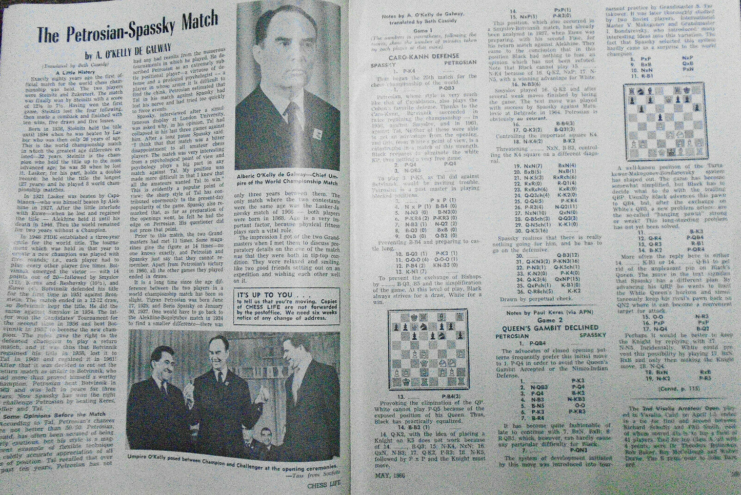 Chess Life, May 1964 - Petrosian-Spassky World Championship Match
