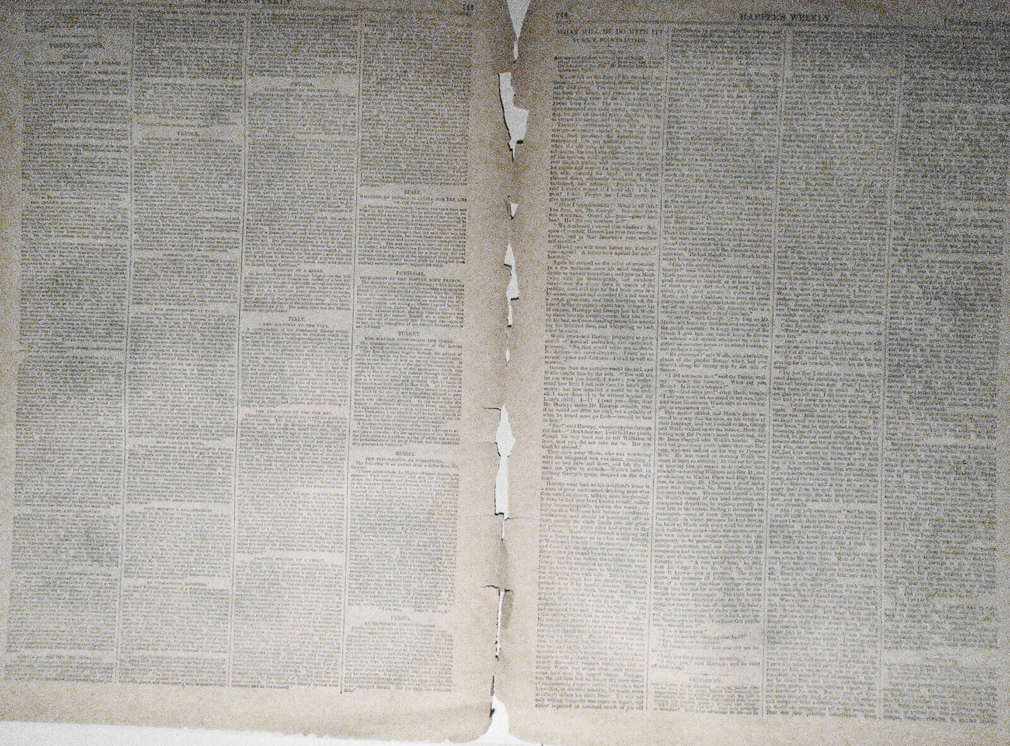 1858 Lay of the Trans Atlantic Telegraph Cable - 2 pgs - Harper's Weekly