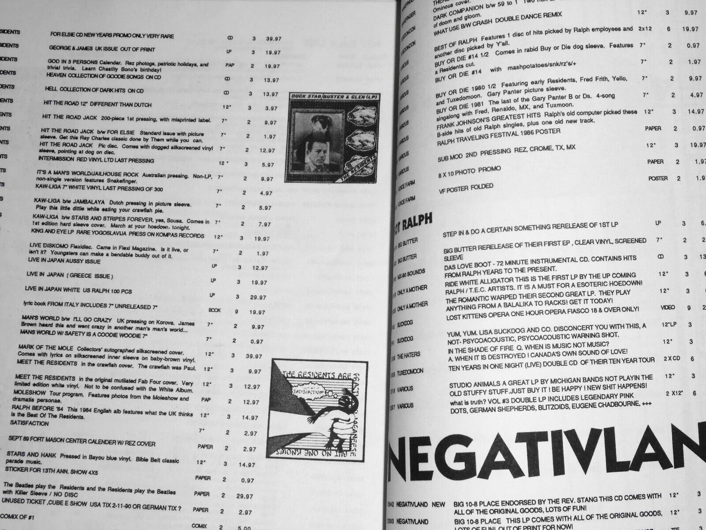 1990 Kill Ralph! T.E.C. Tones Fall catalog : The Residents