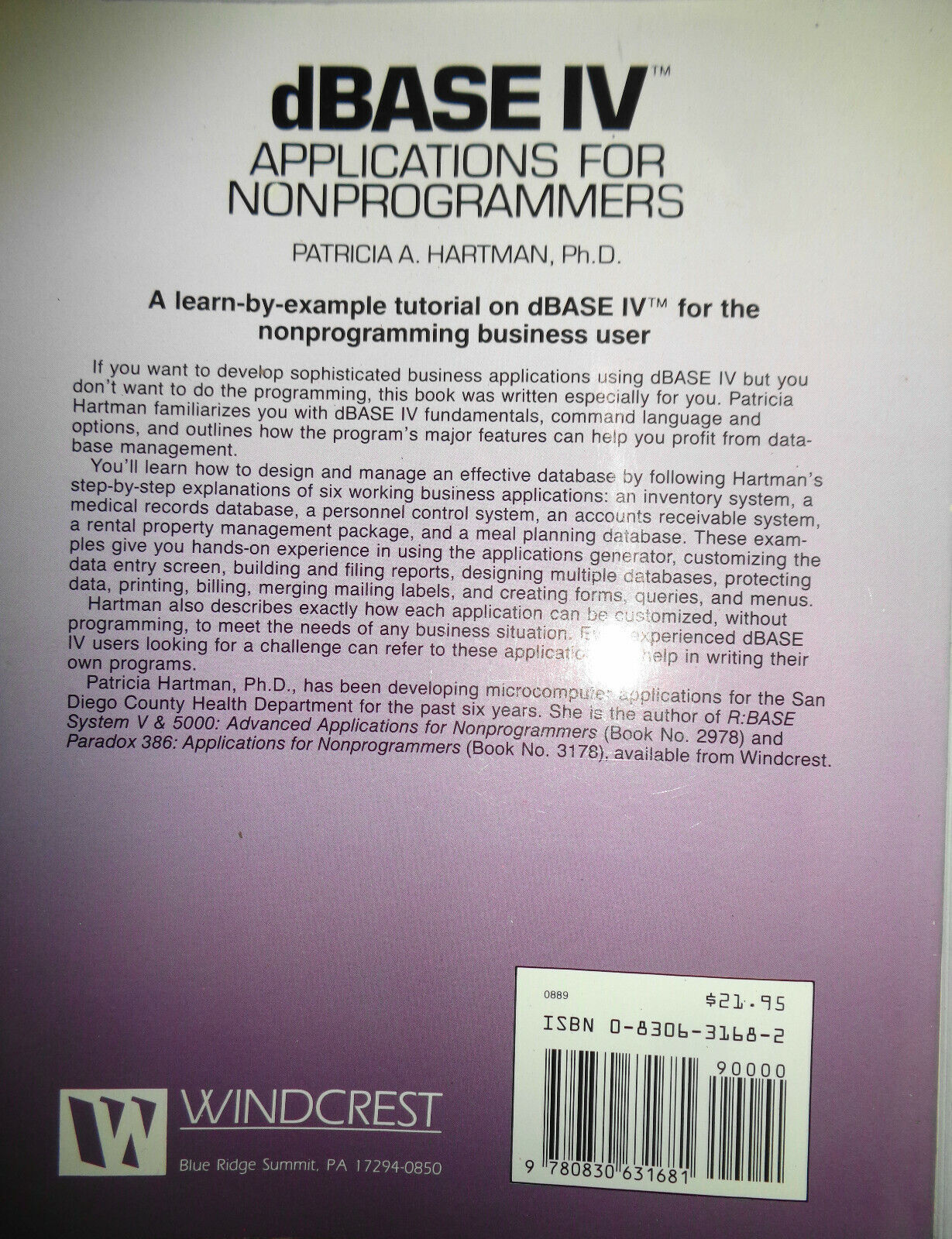 dBASE IV database programming lot of 8 books