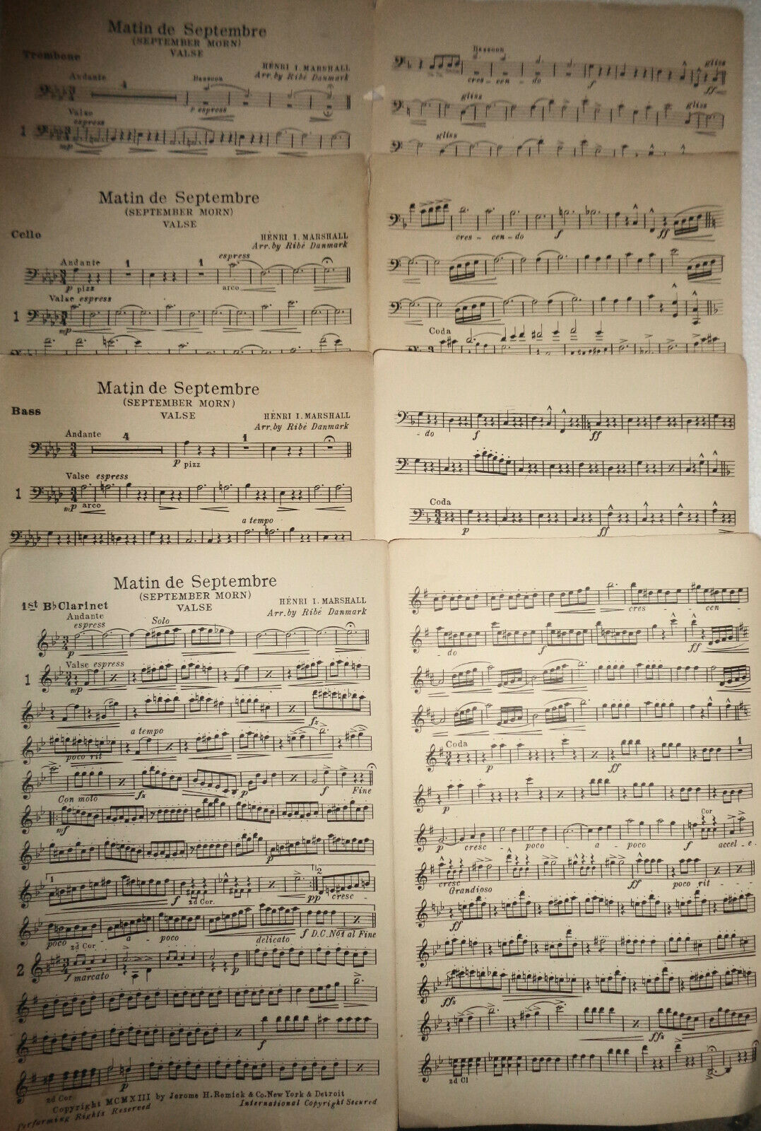 MATIN DE SEPTEMBRE (SEPTEMBER MORN), by Henry I Marshall. 1913 FOR ORCHESTRA
