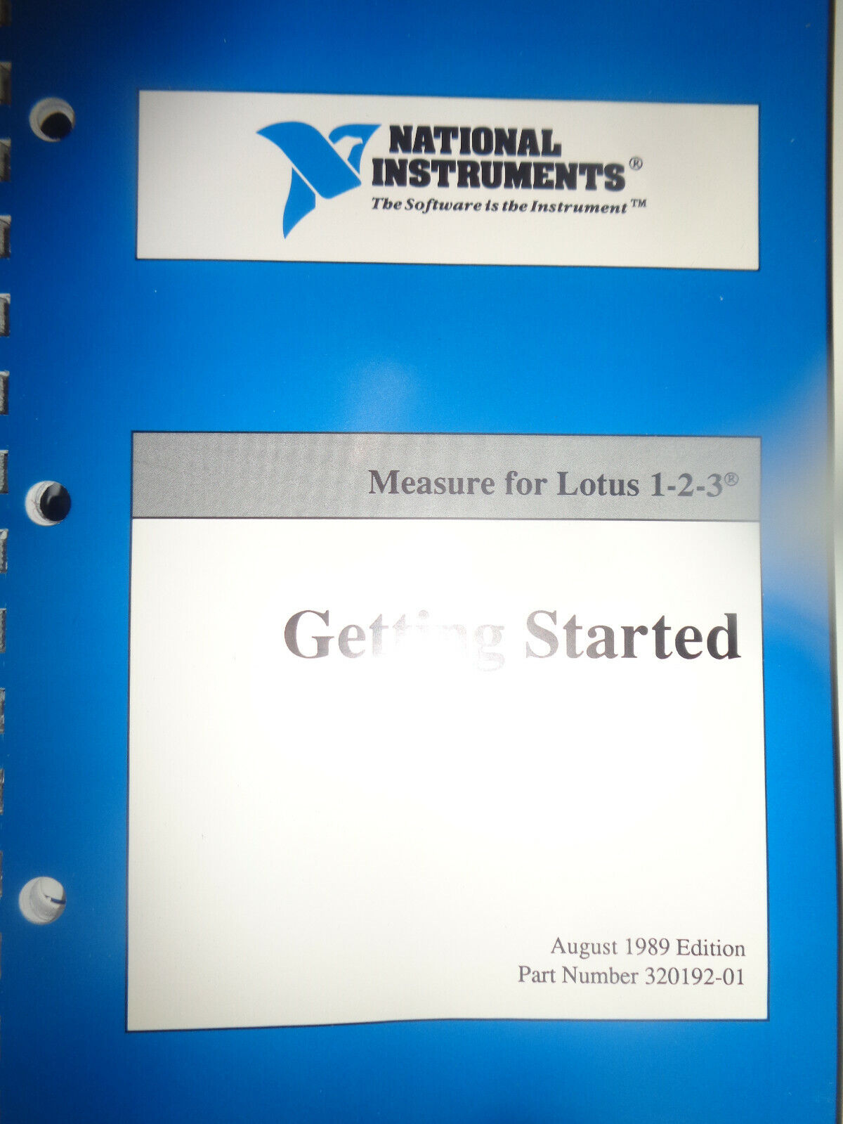 National Instruments' Measure for Lotus 1-2-3 software - 1989 - IBM 5.25 inch