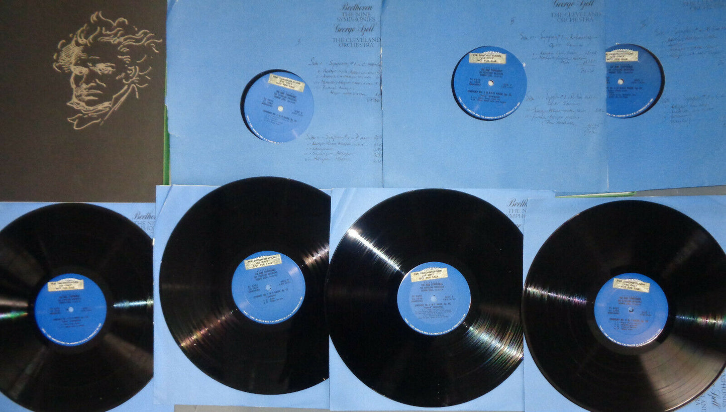 SZELL - BEETHOVEN: THE NINE SYMPHONIES - 7 LP SET - PROMO COPY. CLEVELAND ORCH