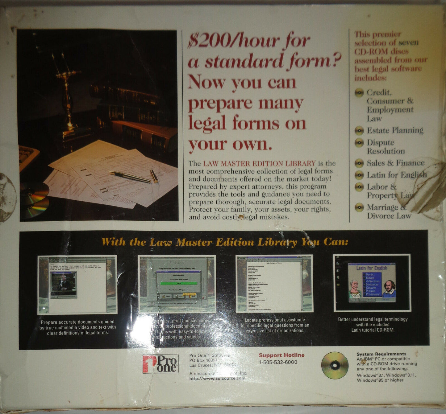 Pro One Law Master Edition Library - 7 CD ROM Set - Home Learning Software