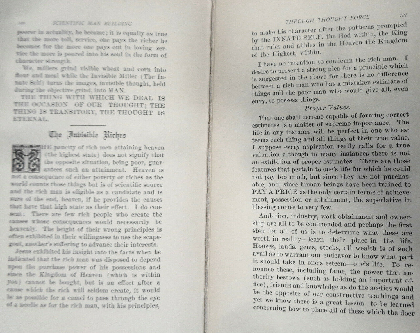 Scientific man building through thought force, Parts I & II, 1916 Hardcover