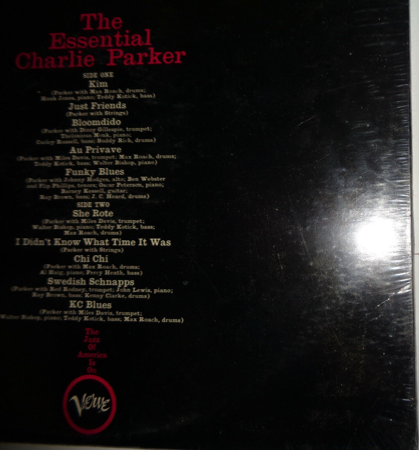 SEALED Charlie Parker – The Essential Charlie Parker LP - 1961 - Verve V6-8409