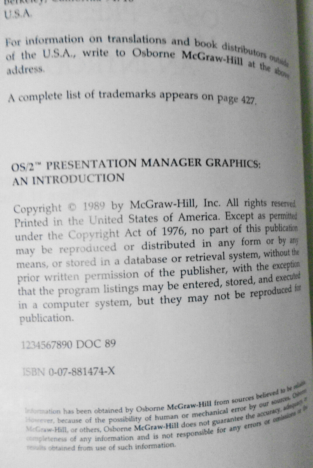 OS/2 presentation manager graphics : an introduction, by Chris Pappas; Wm Murray