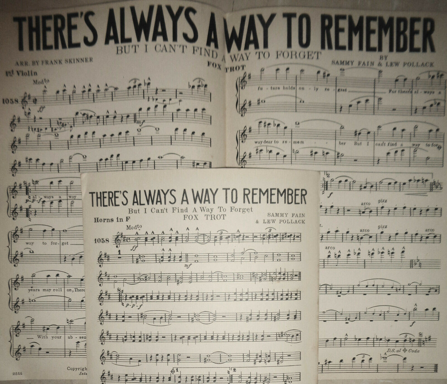 Mammy's Little Kinky Headed Boy /There's Always Way To Remember - orchestra 1925