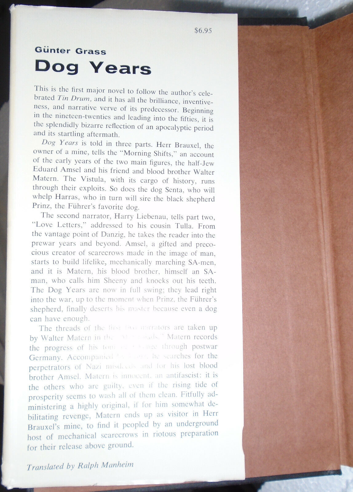 Gunter Grass / Dog Years First Edition 1965 Literature Hardcover/DJ 1st printing