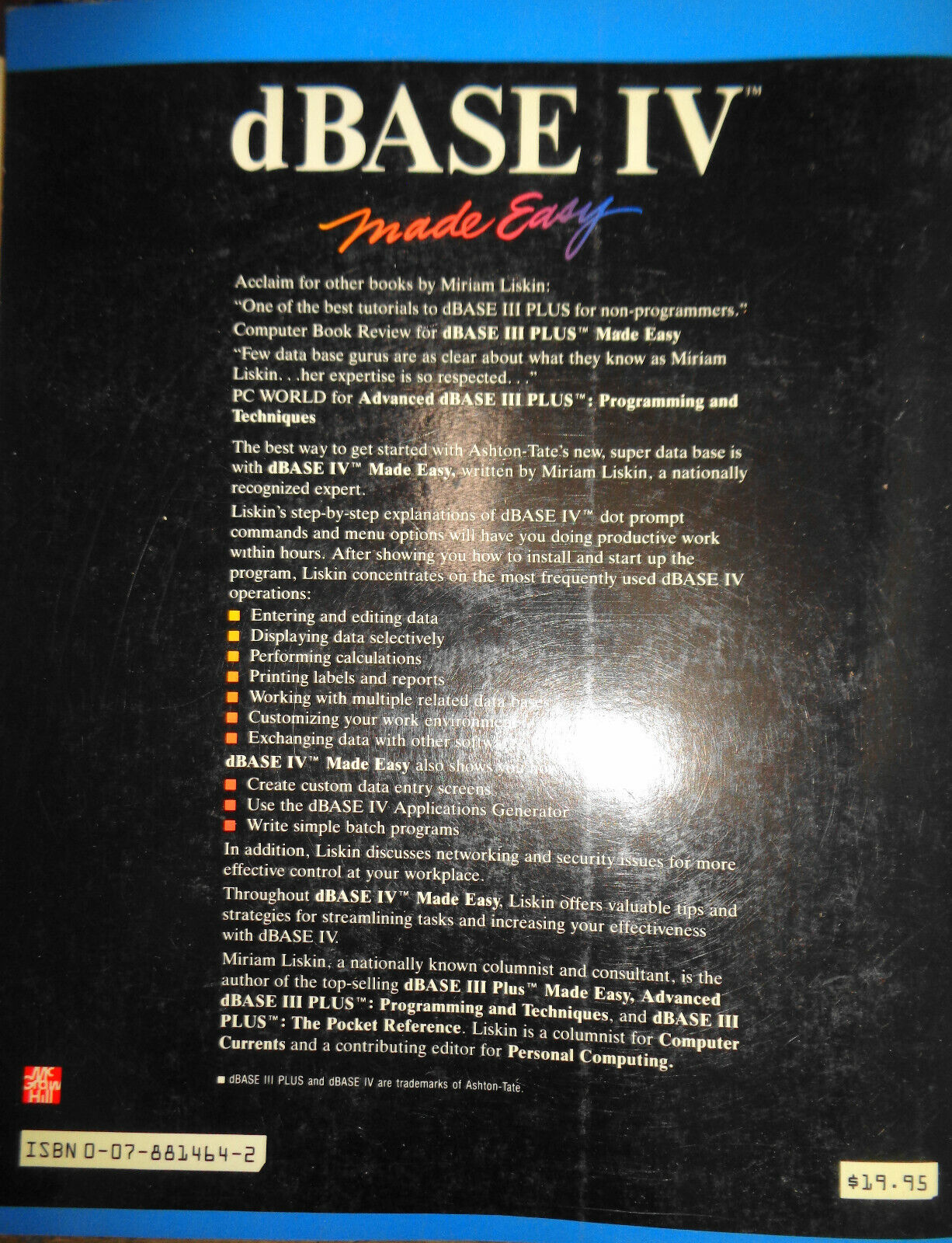dBASE IV database programming lot of 8 books