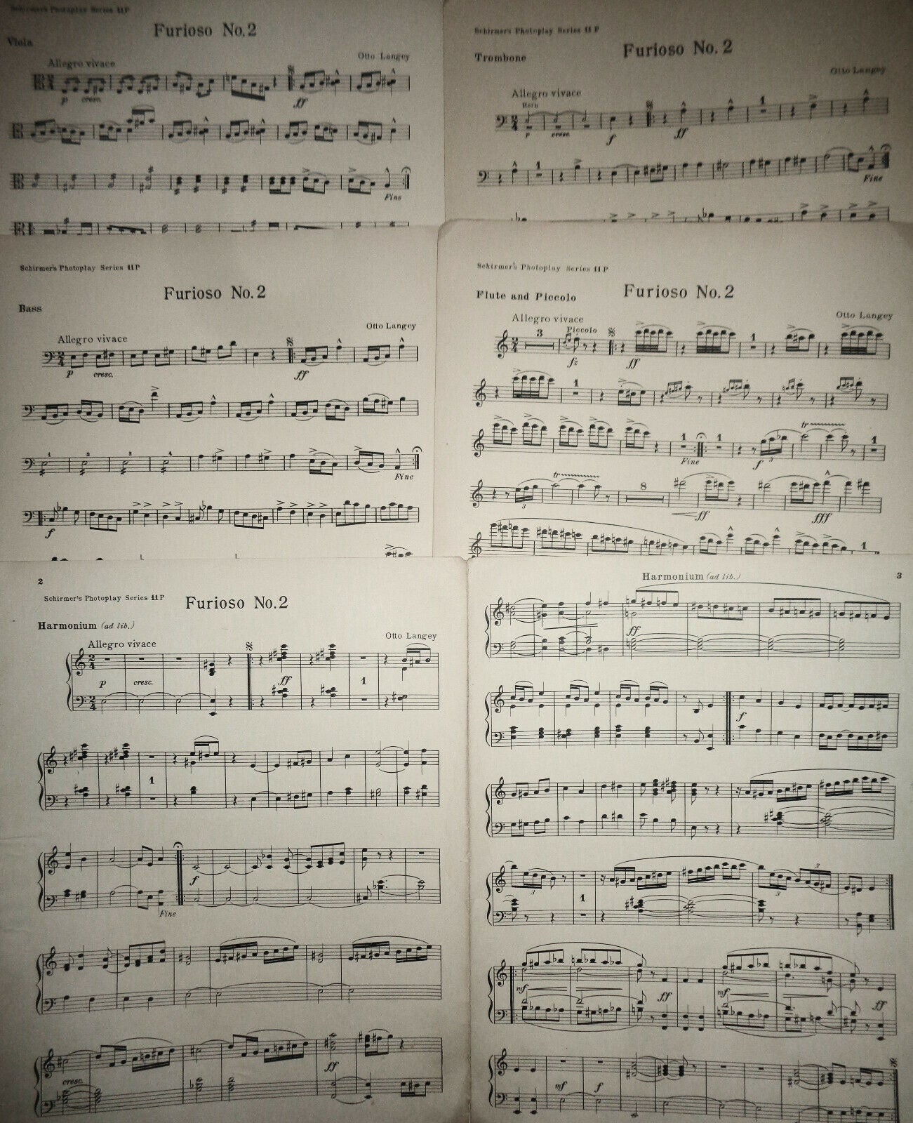 FURIOSO NO. 2 (FOR RIOT SCENES, TUMULT) 1915, for orchestra - PHOTOPLAY SERIES