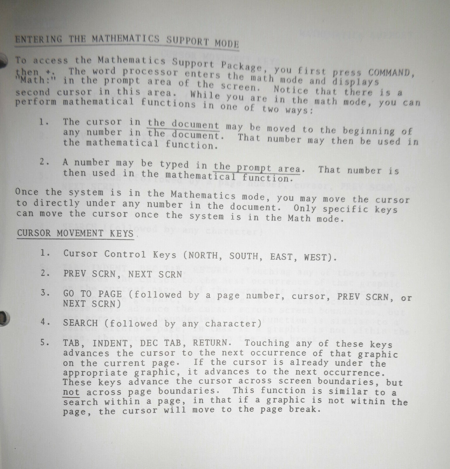 Word-Tex Wang Training Manual, 1983 - Word-processing and Mathematics