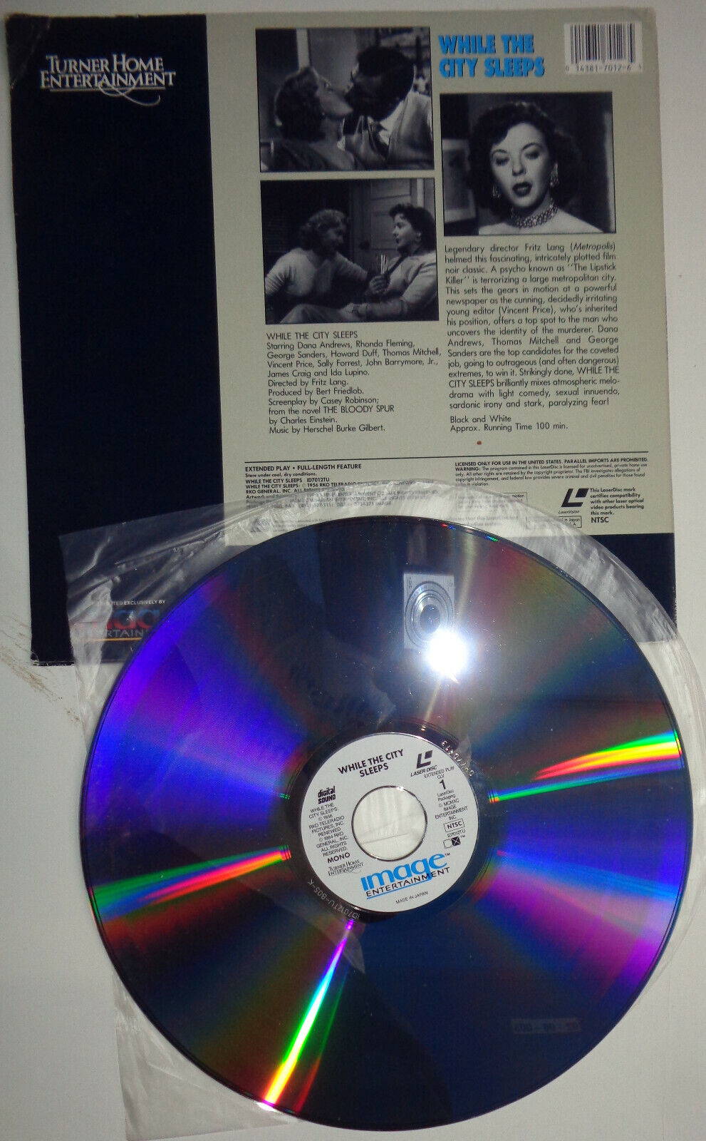 Noir Laserdiscs Lot - Lady Vanishes, Thin Man Collection, While the City Sleeps
