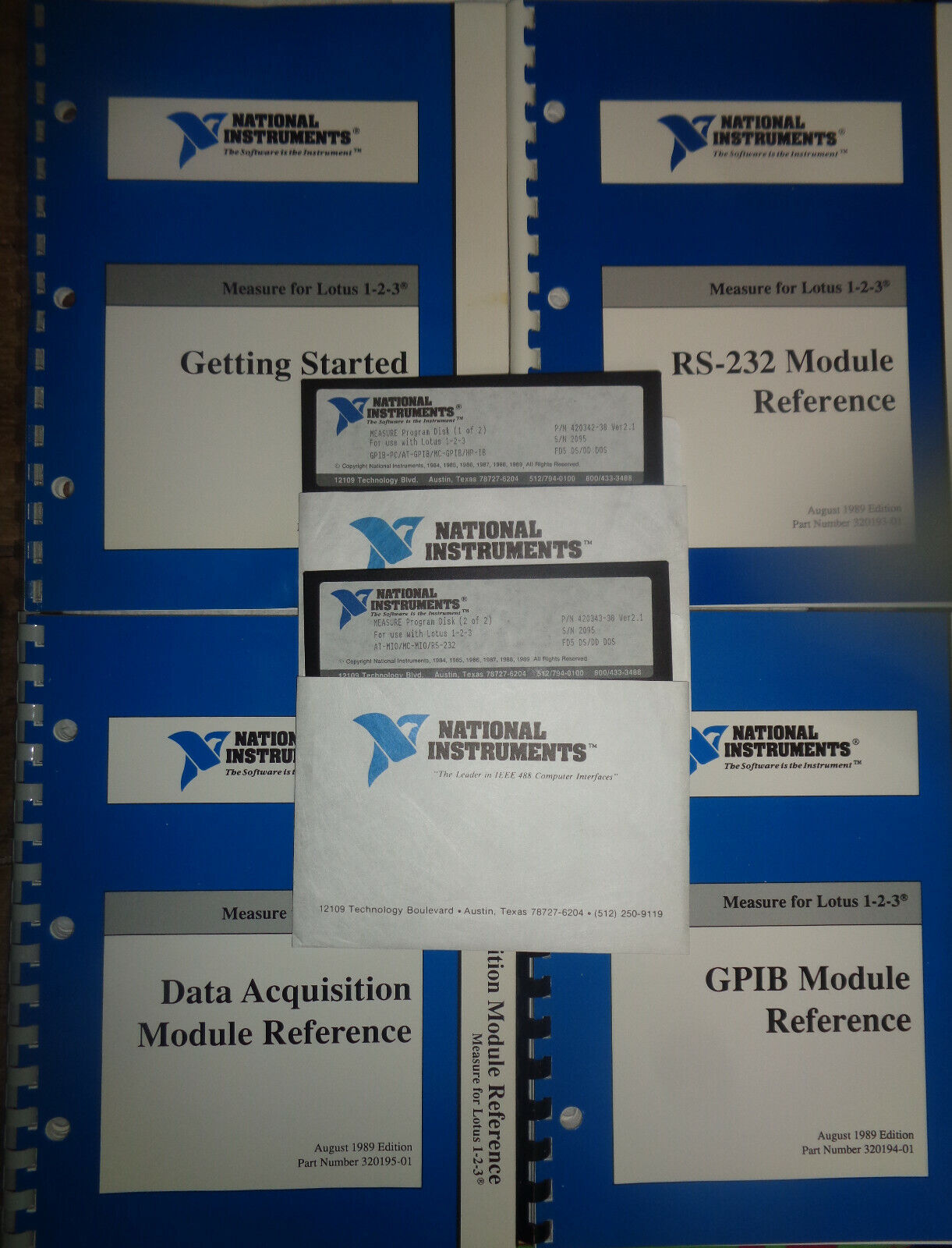 National Instruments' Measure for Lotus 1-2-3 software - 1989 - IBM 5.25 inch