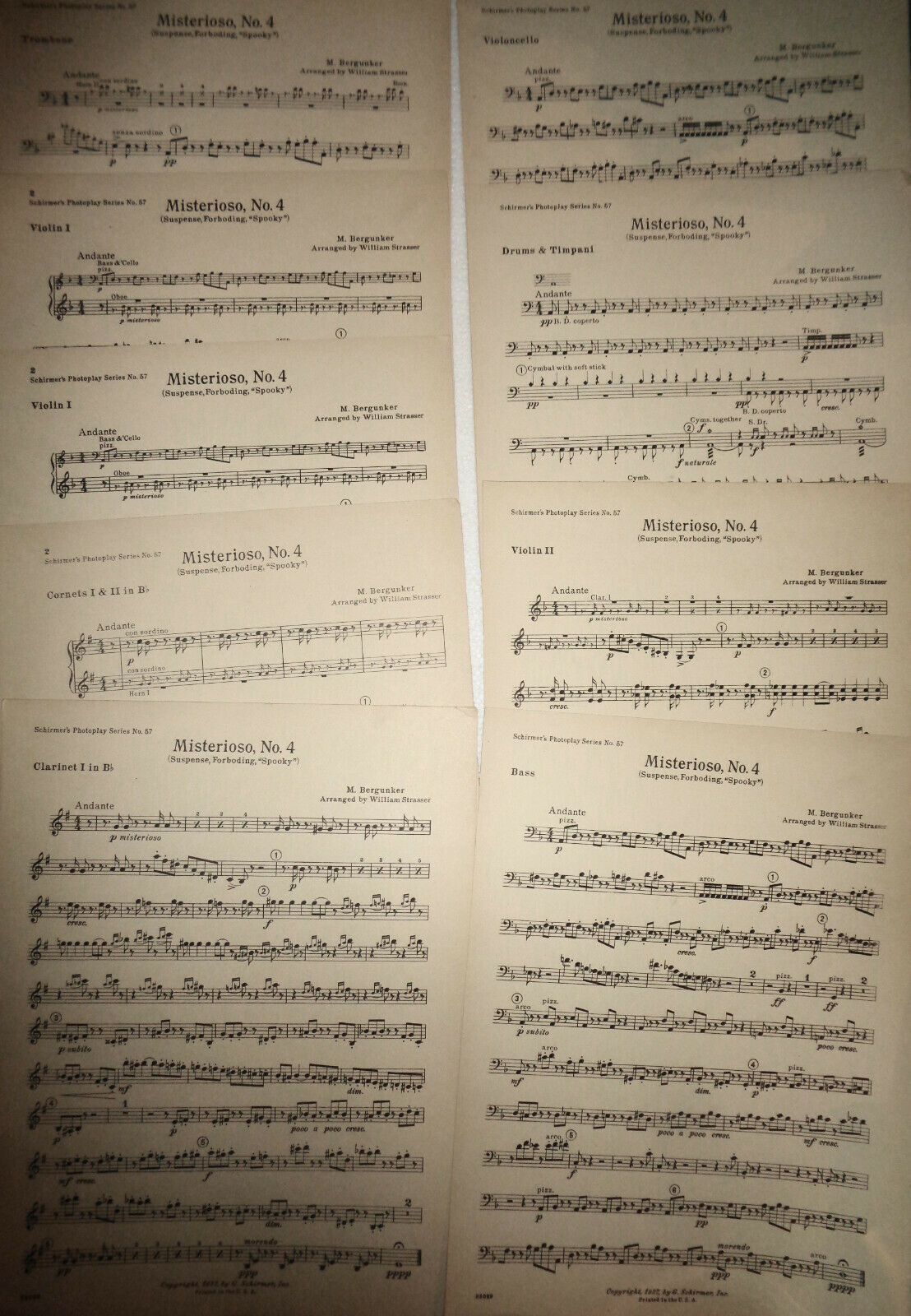 MISTERIOSO No. 4 (SUSPENSE, FORBODING, SPOOKY) by M Bergunker - 1927 orchestra