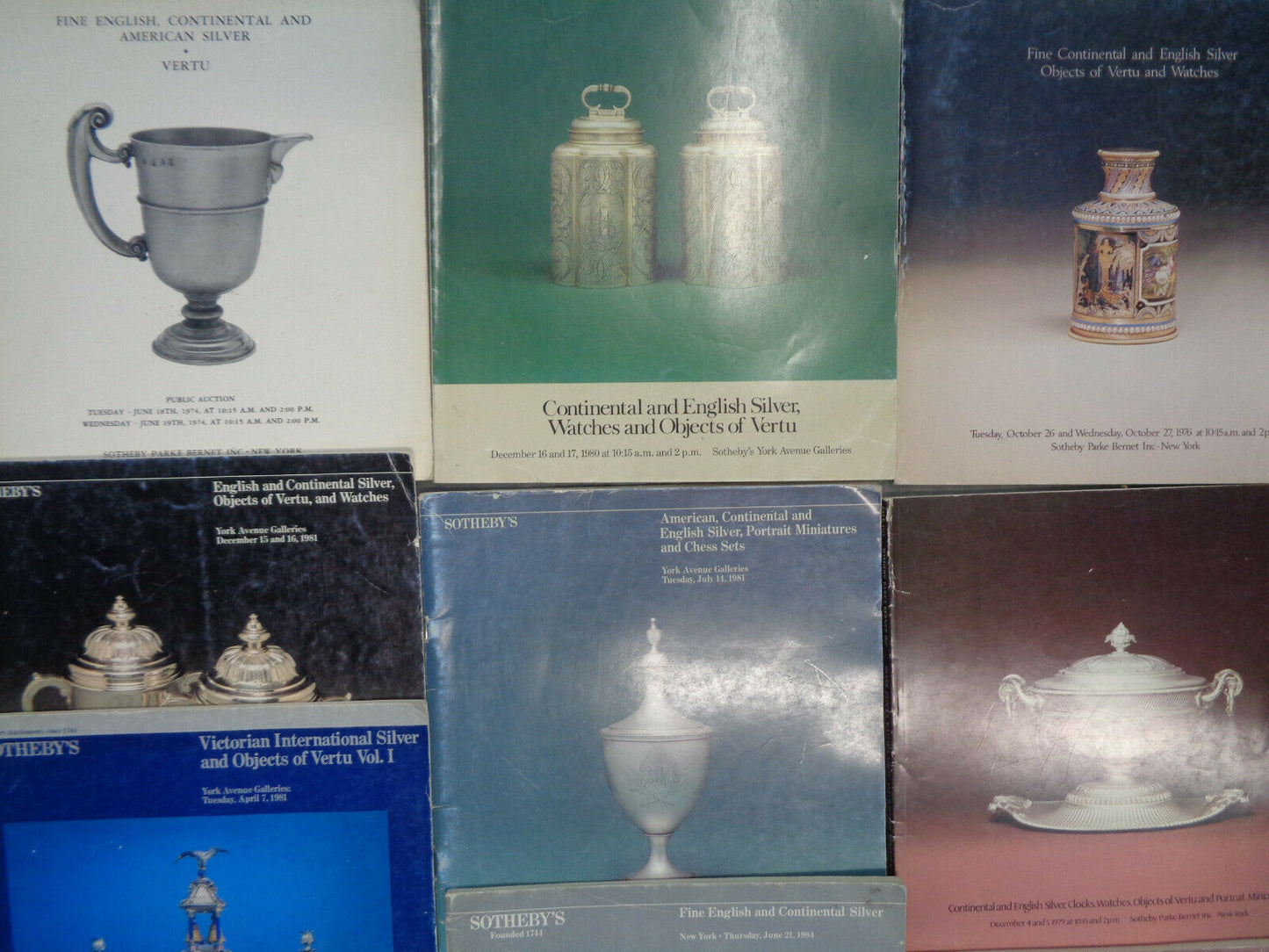 20 Sotheby's Silver auction catalogs 1970s - 1980 lot