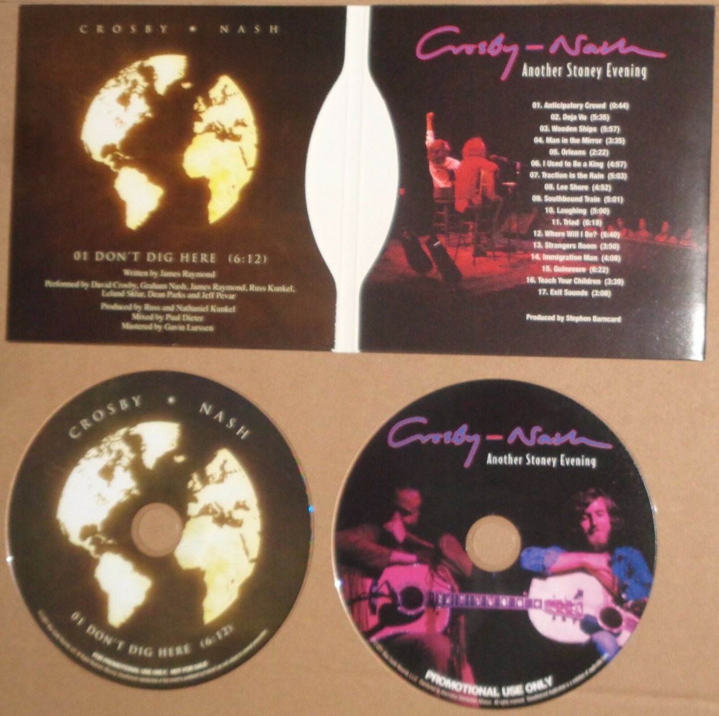 Crosby & Nash - Don't Dig Here / Another Stoney Evening - 2 CDs Rare Promo