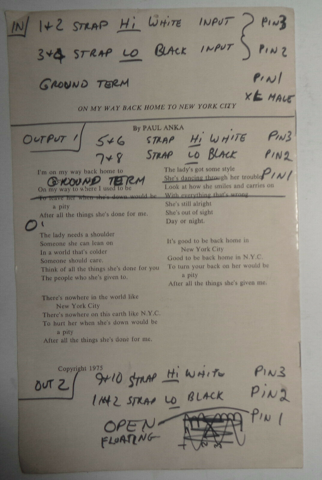 Paul Anka at the Palace Uris - Souvenir Program, 1975