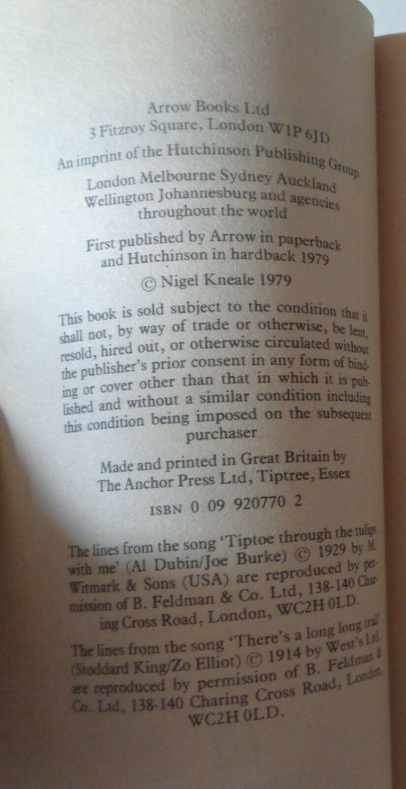 SIGNED : Nigel Kneale - QUATERMASS - First Printing, 1979. Fine.