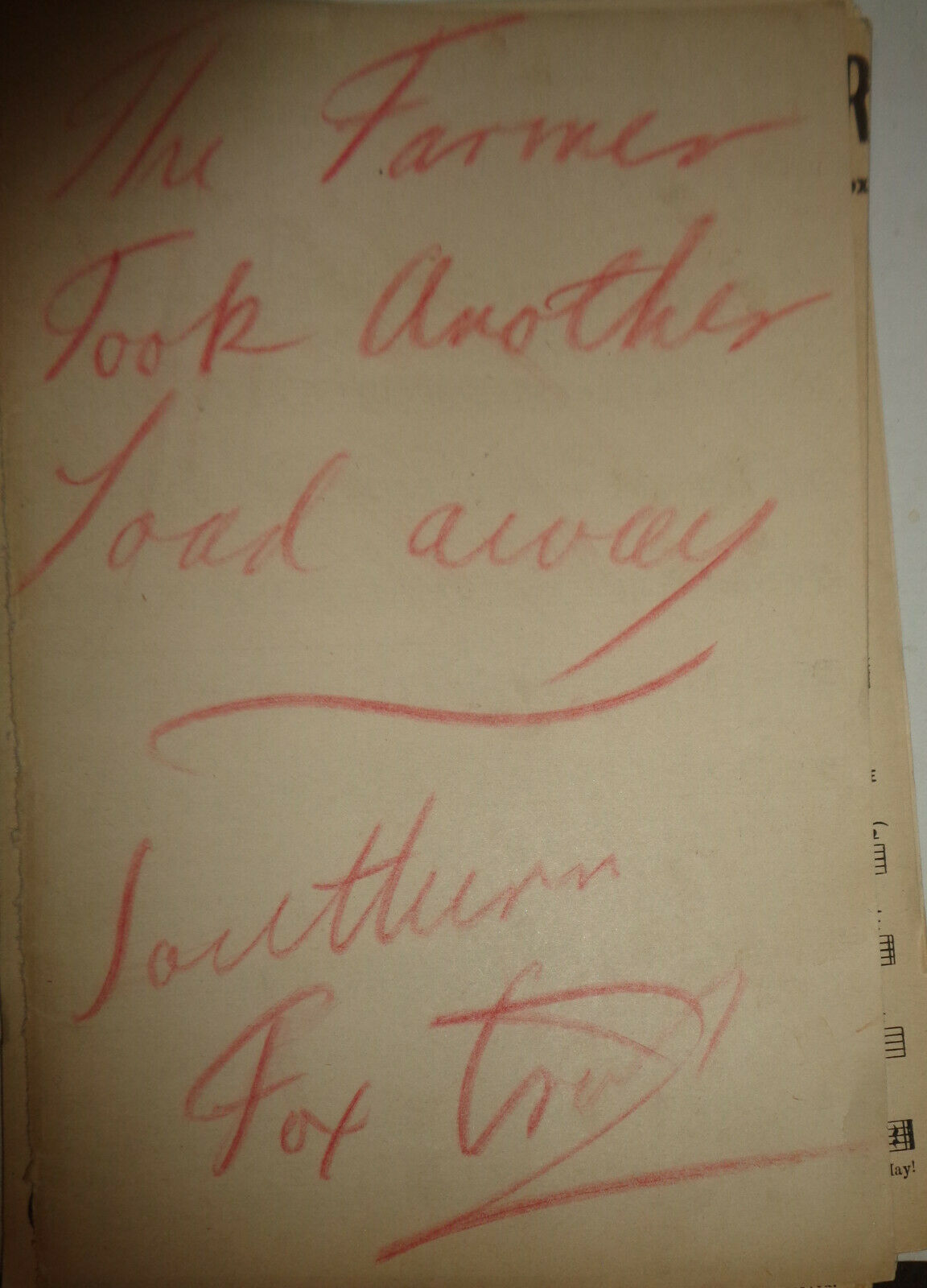 THE FARMER TOOK ANOTHER LOAD AWAY! HAY! HAY! - 1925 FOR ORCHESTRA. EDGAR LESLIE