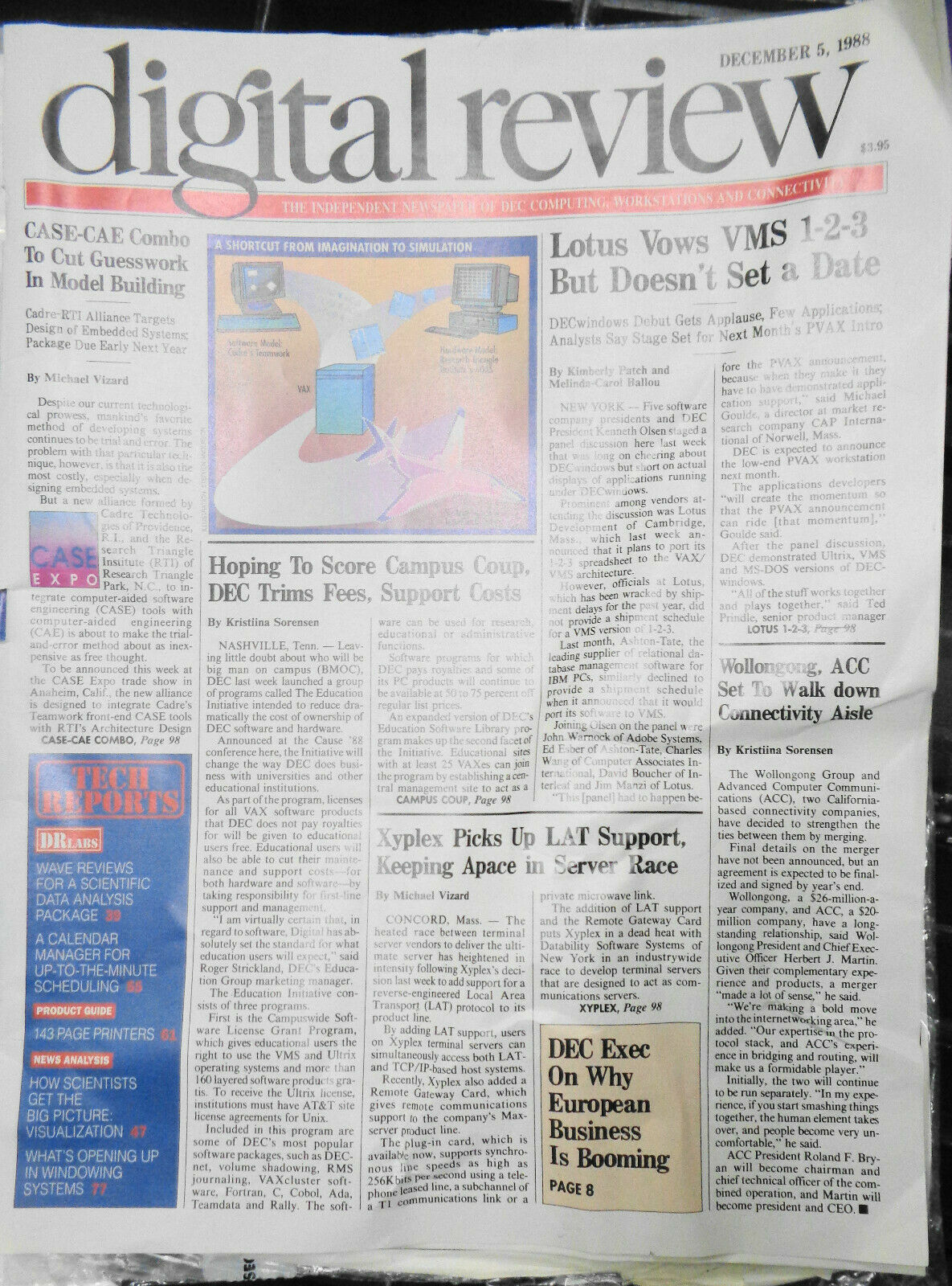 Digital Review: independent weekly newspaper of DEC computing - 4 issues 1988-90