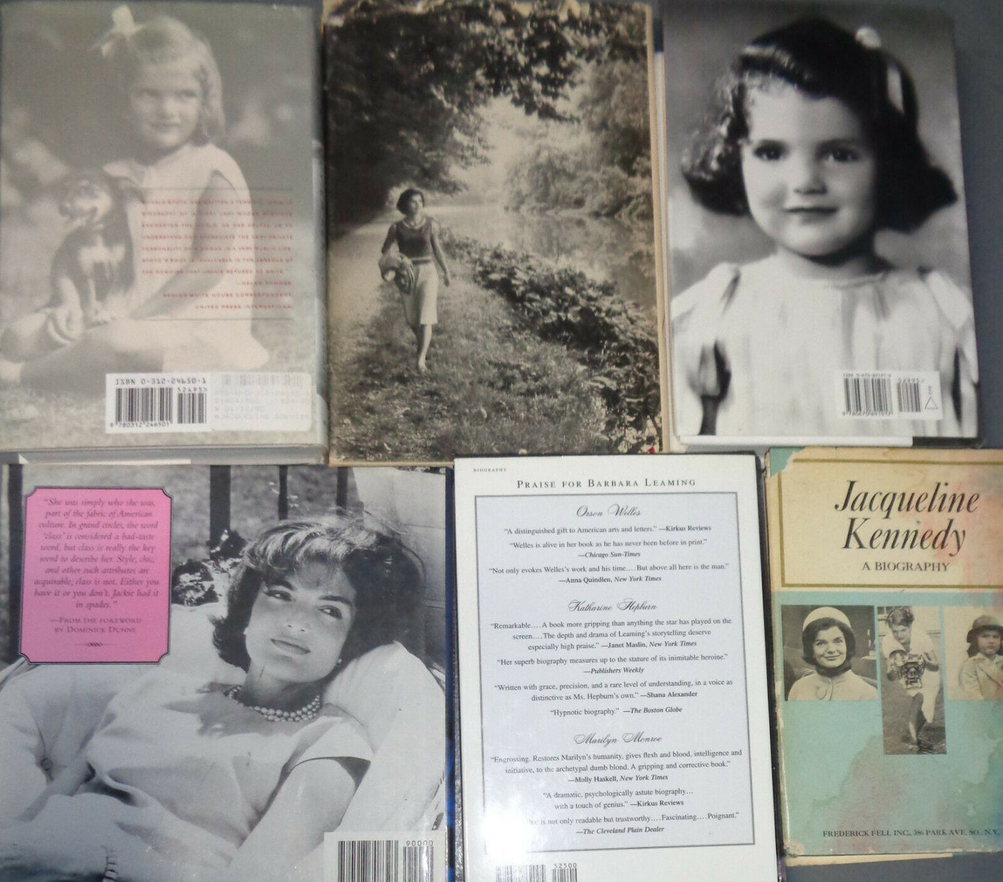 6 Jacqueline Kennedy books - Hardcovers, 1st editions