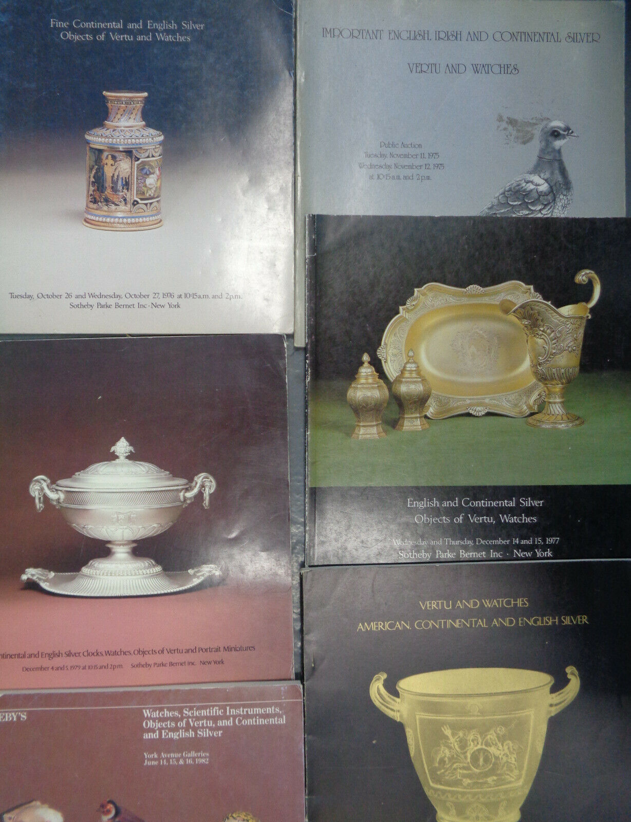 20 Sotheby's Silver auction catalogs 1970s - 1980 lot