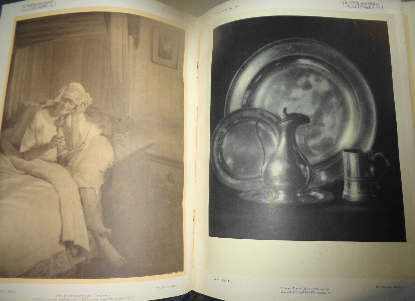 AMATEUR PHOTOGRAPHER & PHOTOGRAPHY, 1923 - 1924. All photos bound volume.
