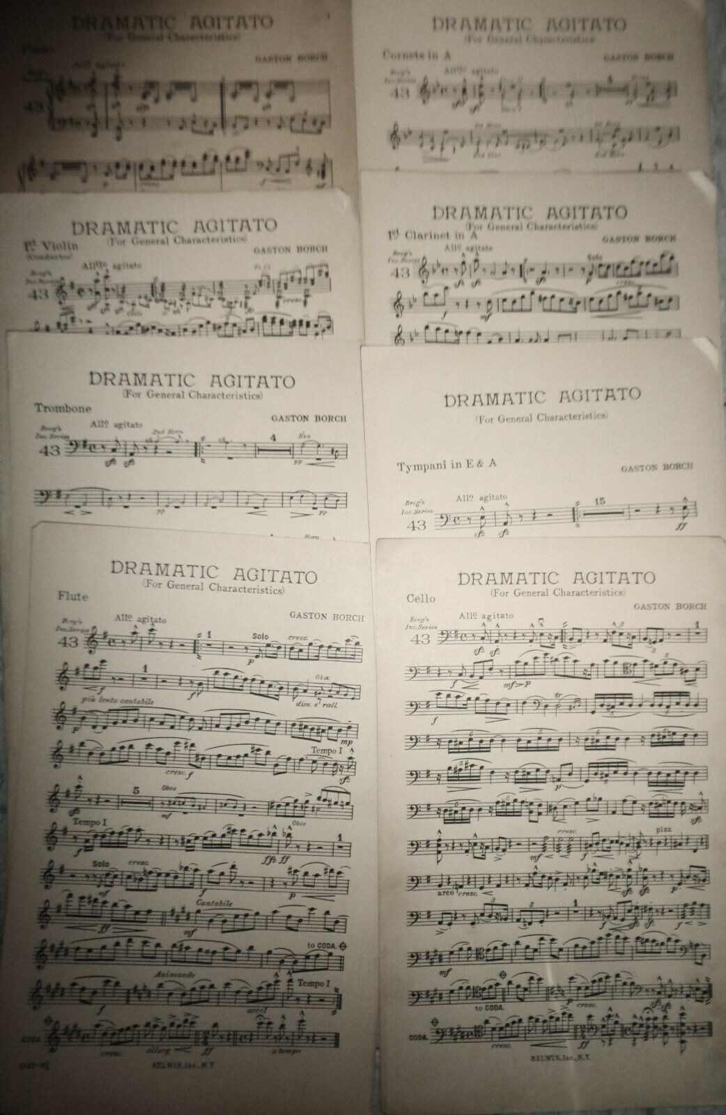 DRAMATIC AGITATO (FOR GENERAL CHARACTERISTICS) GASTON BORCH 1917 FOR ORCHESTRA