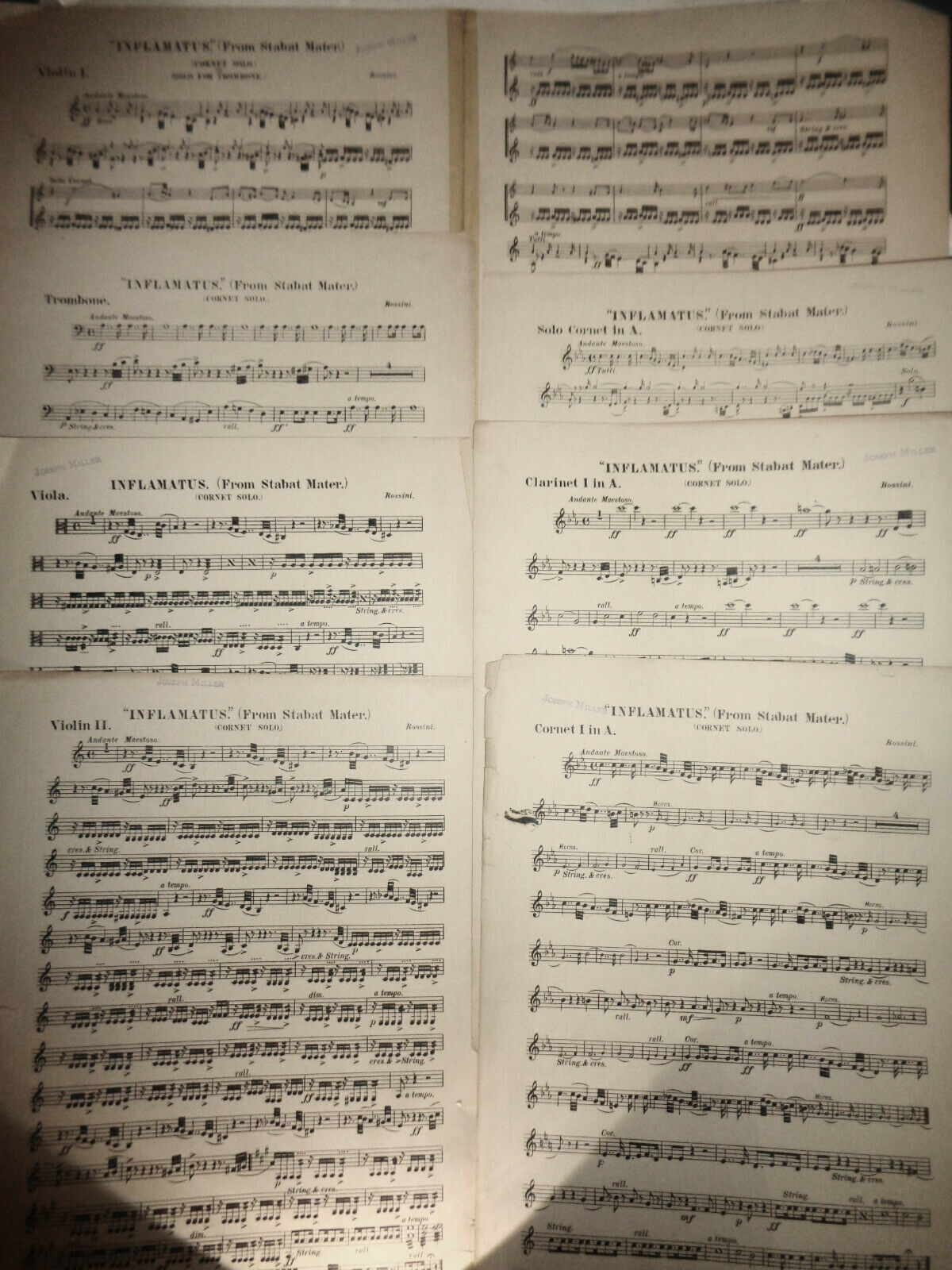 "INFLAMATUS." (FROM STABAT MATER.) 1889. By Rossini. Orchestra score