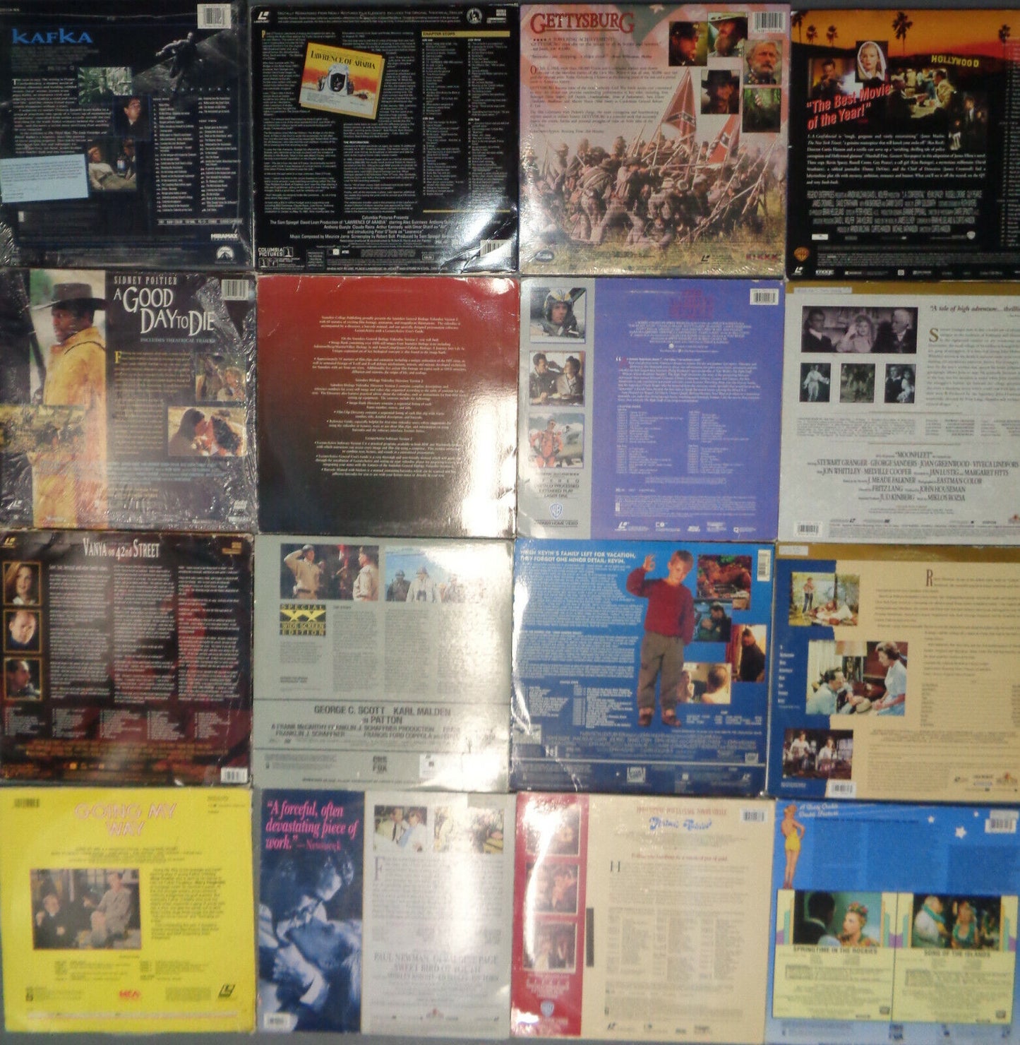 16 Laserdiscs Lot - Movies, comedy, history - Excellent, 2 sealed