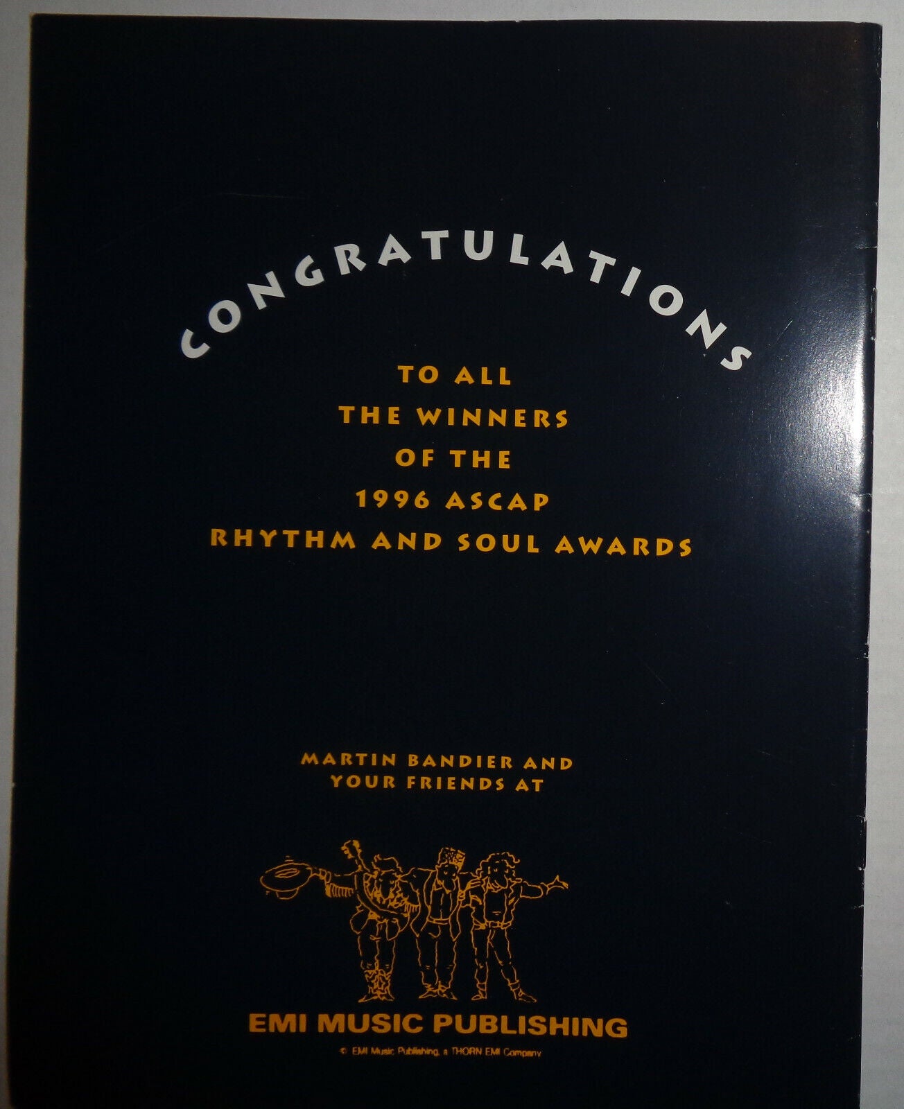 1996 ASCAP Rhythm & Soul Music Celebration - Souvenir Program - Sean Puffy Combs