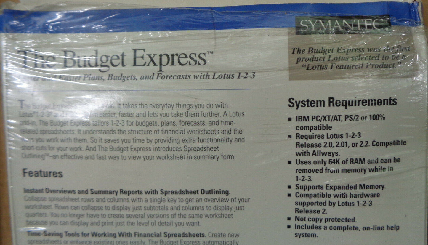 The Budget Express : faster, easier plans, budgets, forecasts with Lotus 1-2-3