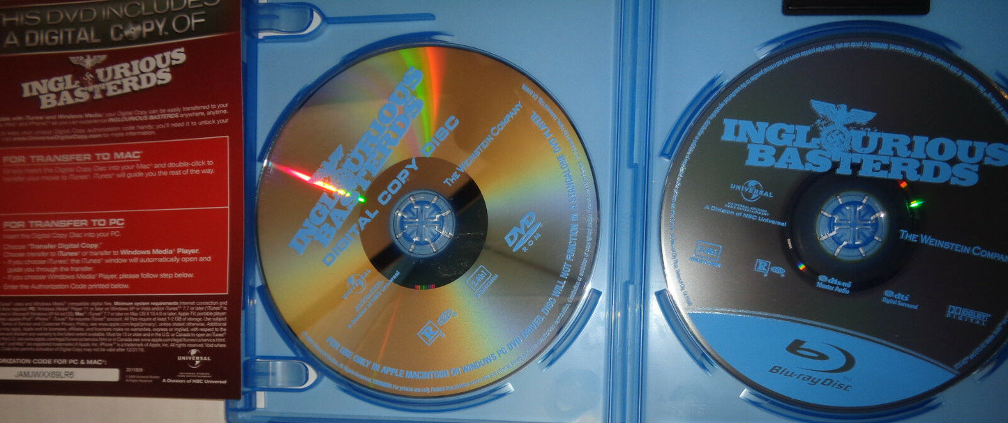 Inglourious Basterds (Blu-ray, 2009, 2-Disc Set Special Edition Includes Digital