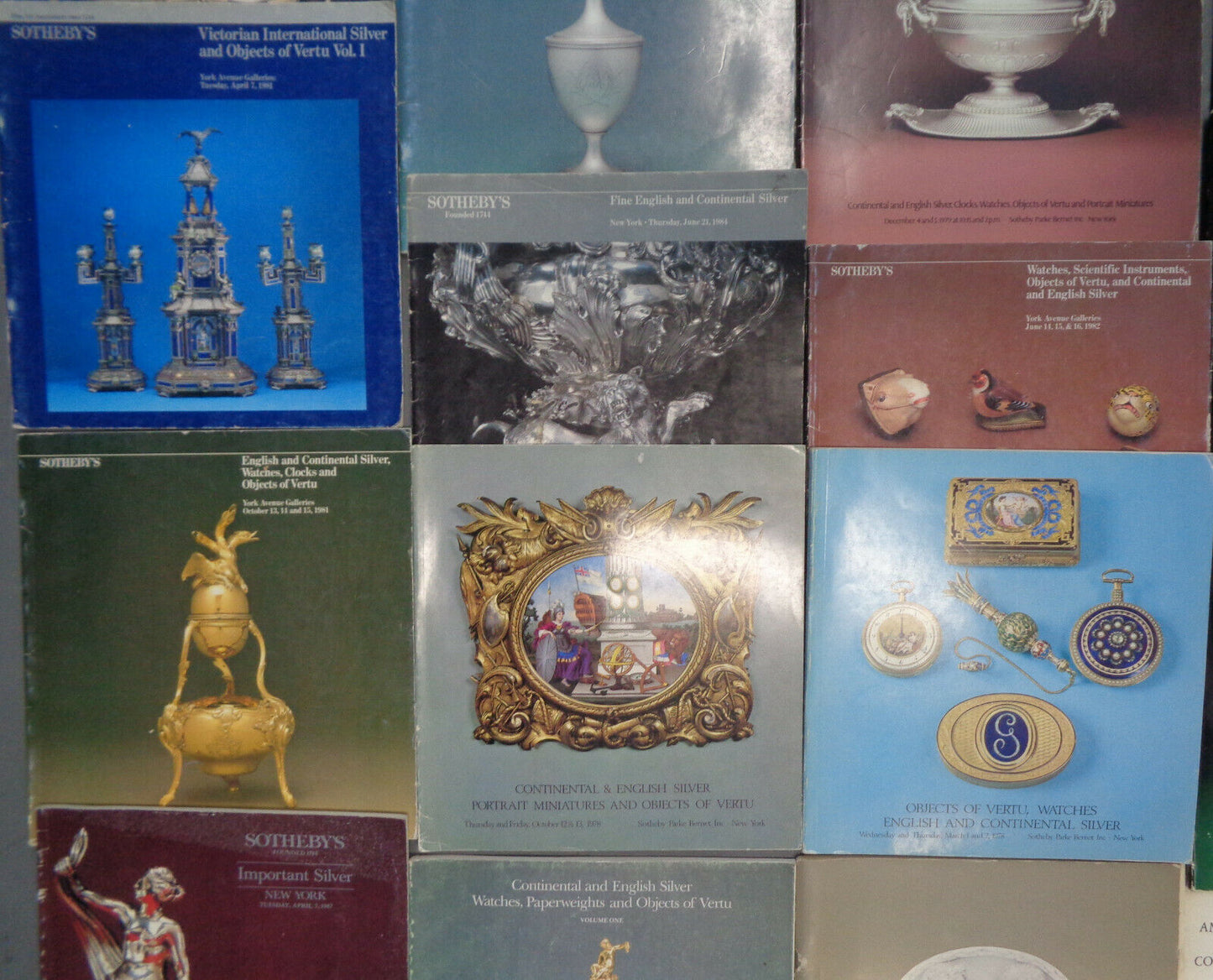20 Sotheby's Silver auction catalogs 1970s - 1980 lot