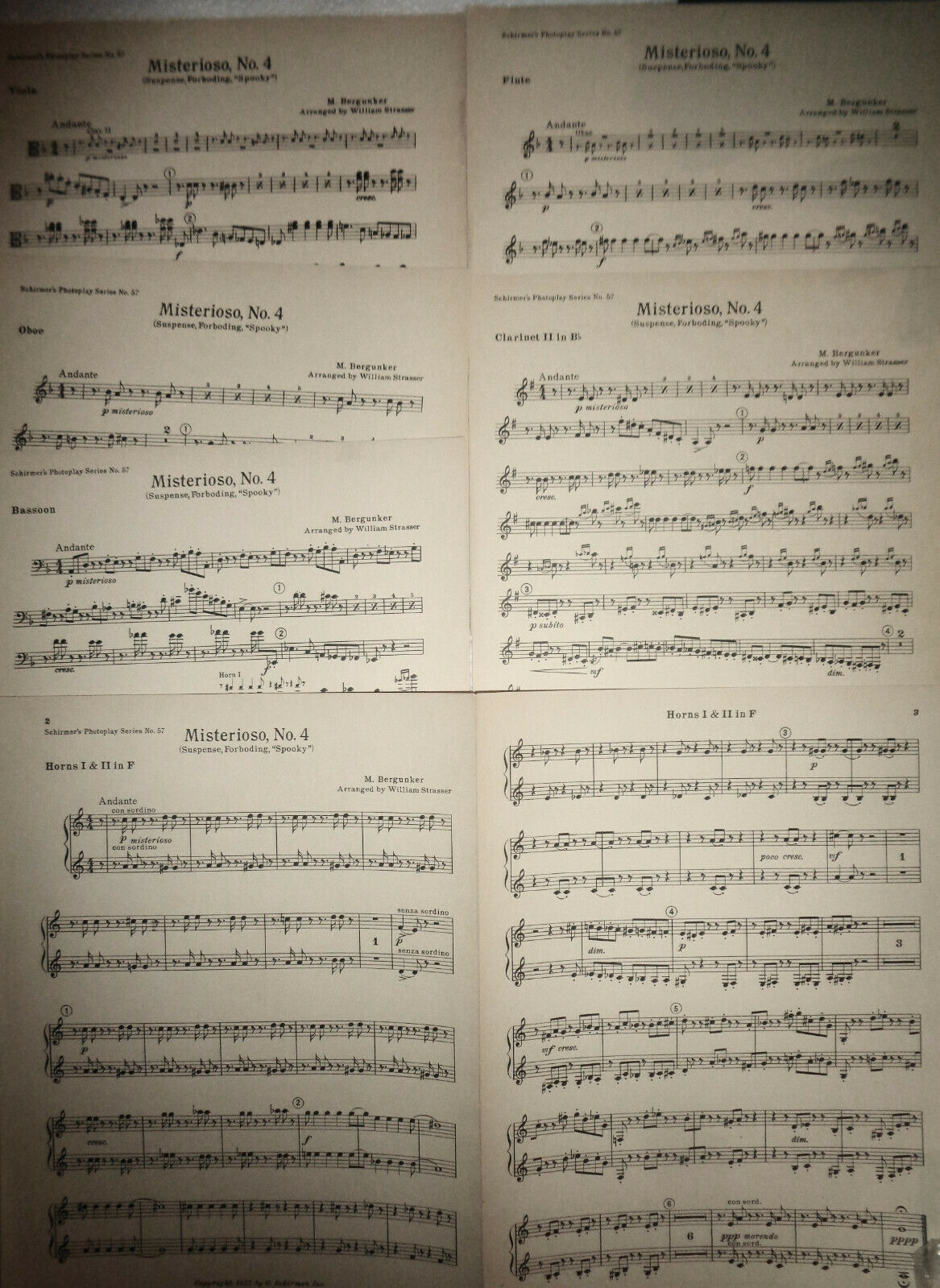 MISTERIOSO No. 4 (SUSPENSE, FORBODING, SPOOKY) by M Bergunker - 1927 orchestra
