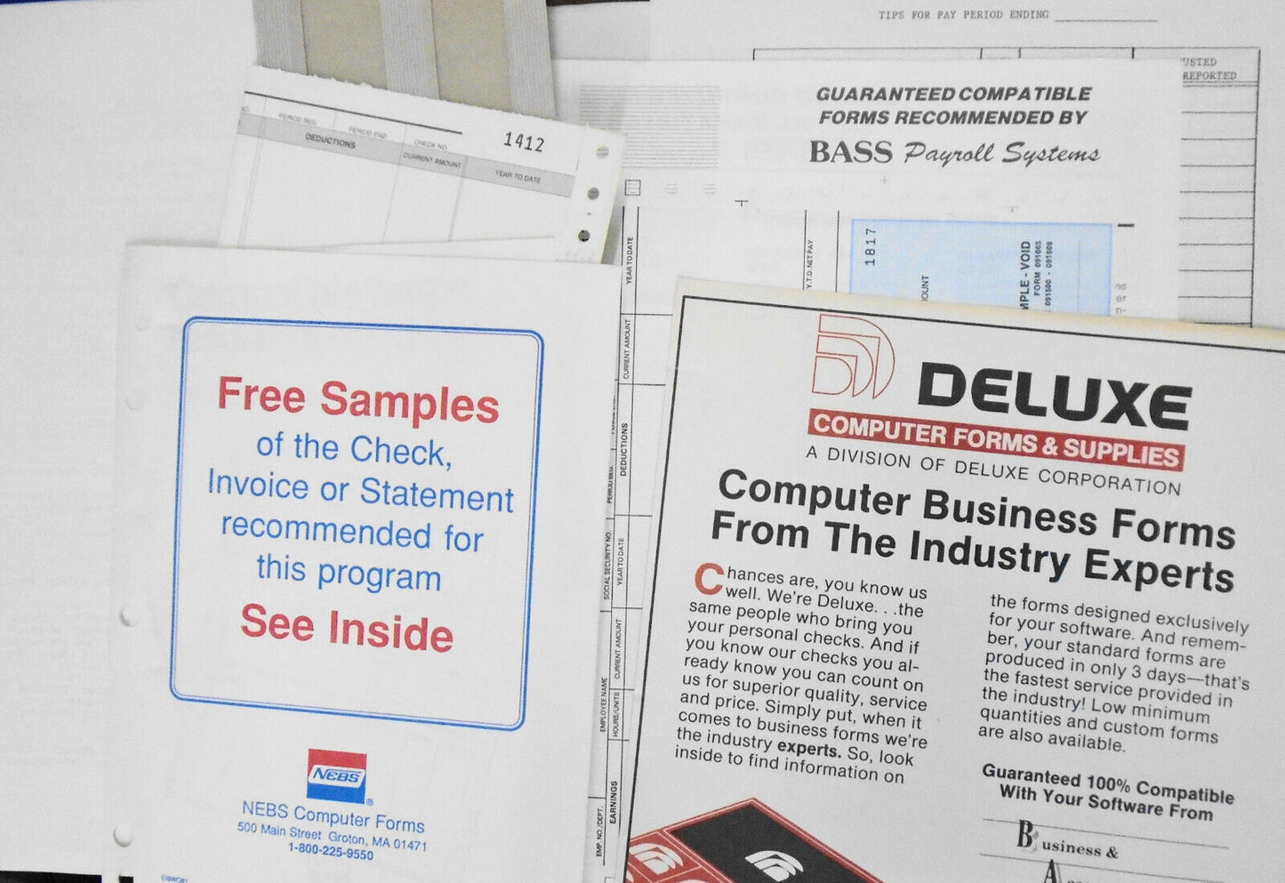 BASS Payroll System, 1988 - for restaurants & general use. IBM PCs 5 1/4" disks.