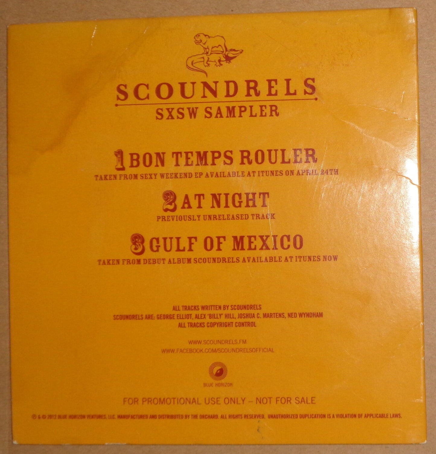 Scoundrels SXSW Sampler - CD - 2012