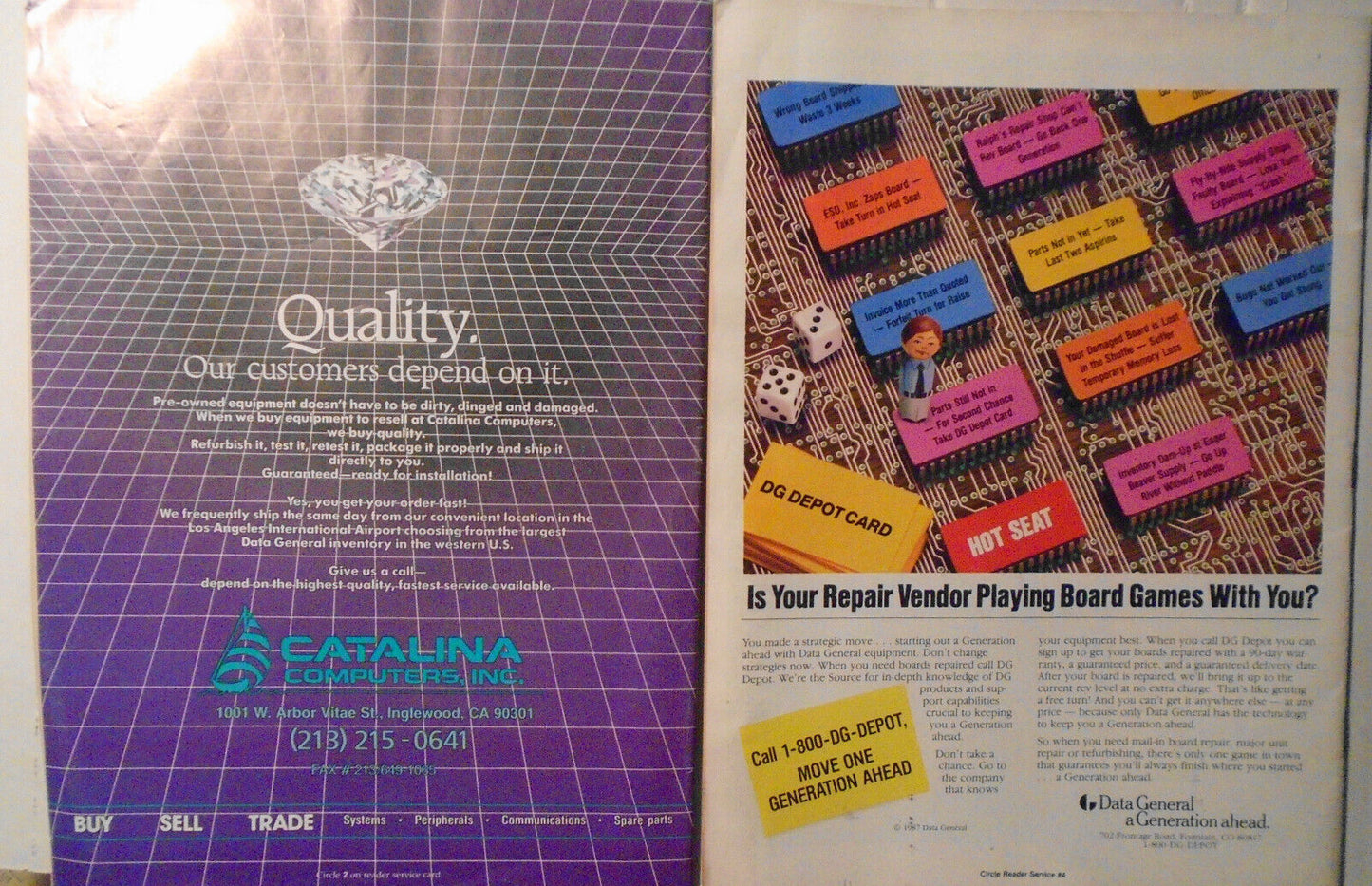DG REVIEW - Independent Magazine for Data General Users - 2 issues lot Shown