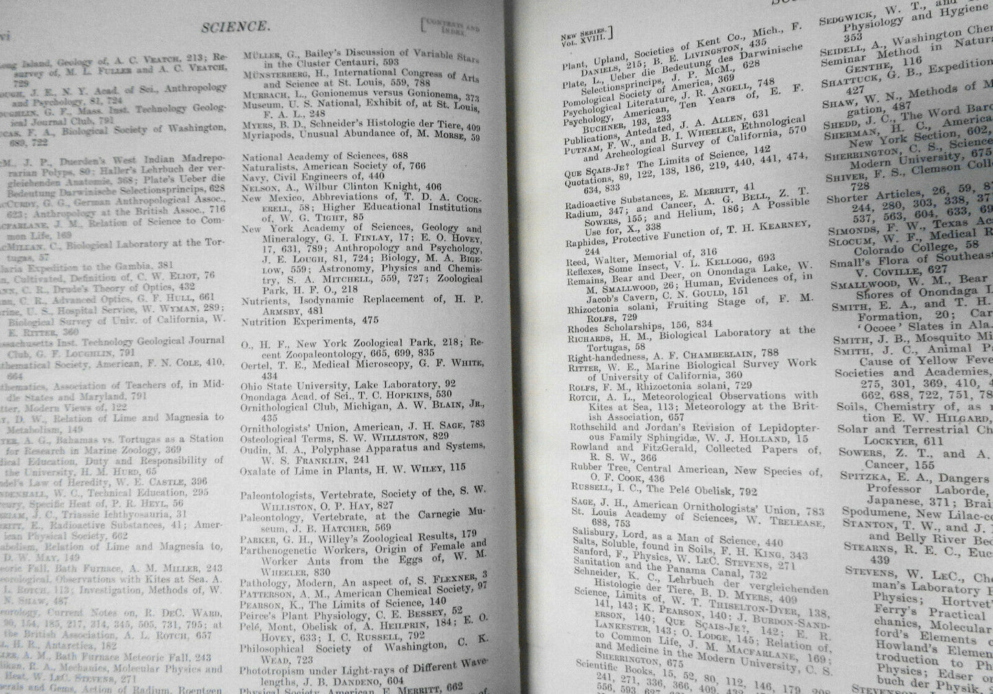 Science, Vol. 18: July-December, 1903 - Weekly Journal of AAAS. Bound volume.