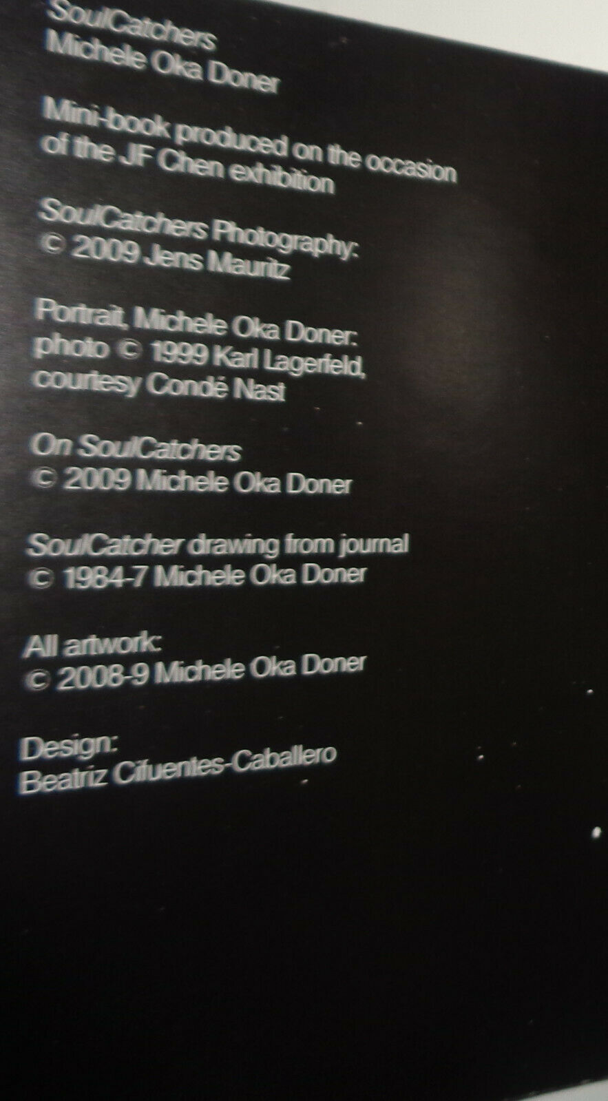 Michele Oka Doner - SoulCatchers - 2009. Mini-book of JF Chen Exhibition