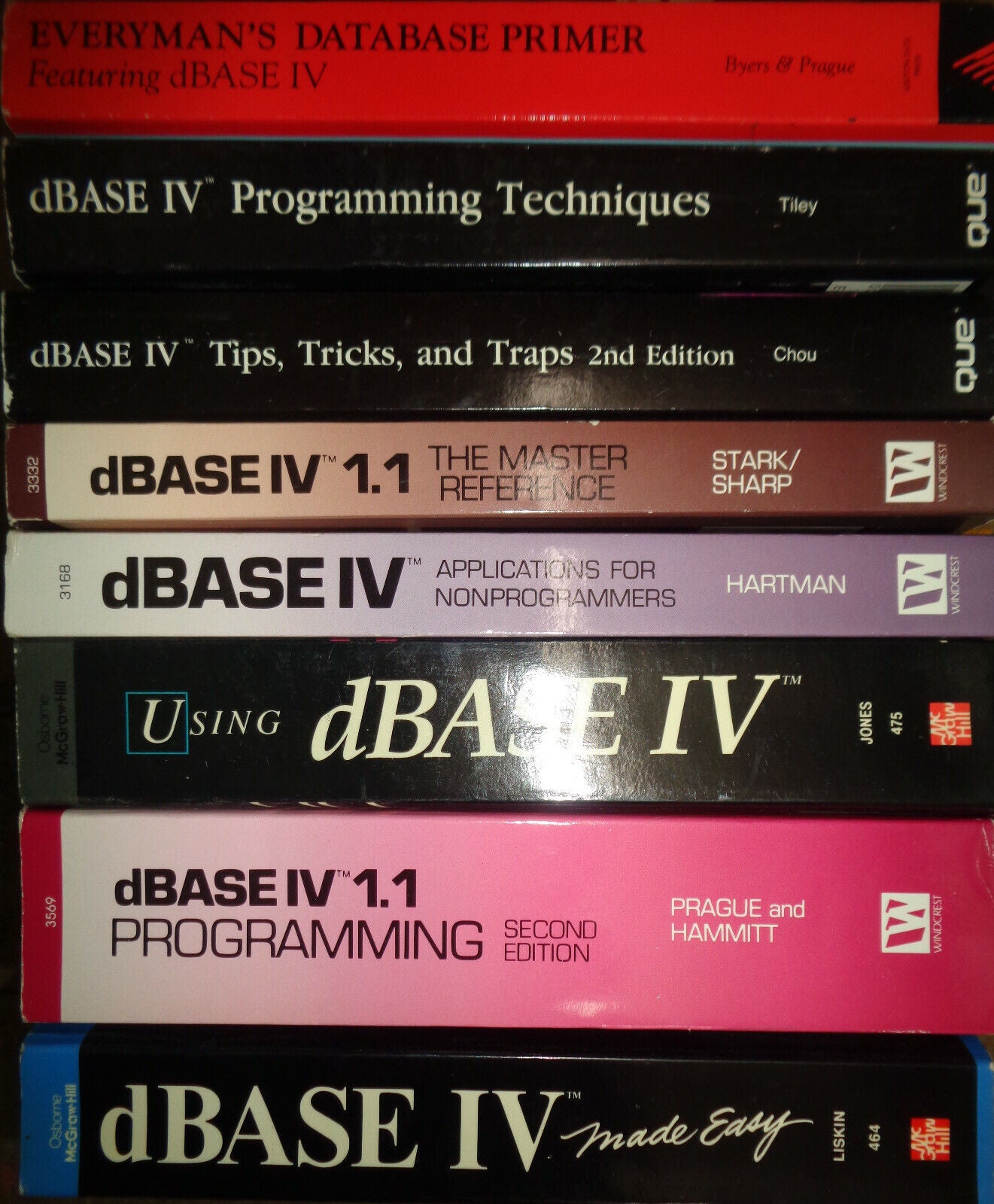 dBASE IV database programming lot of 8 books