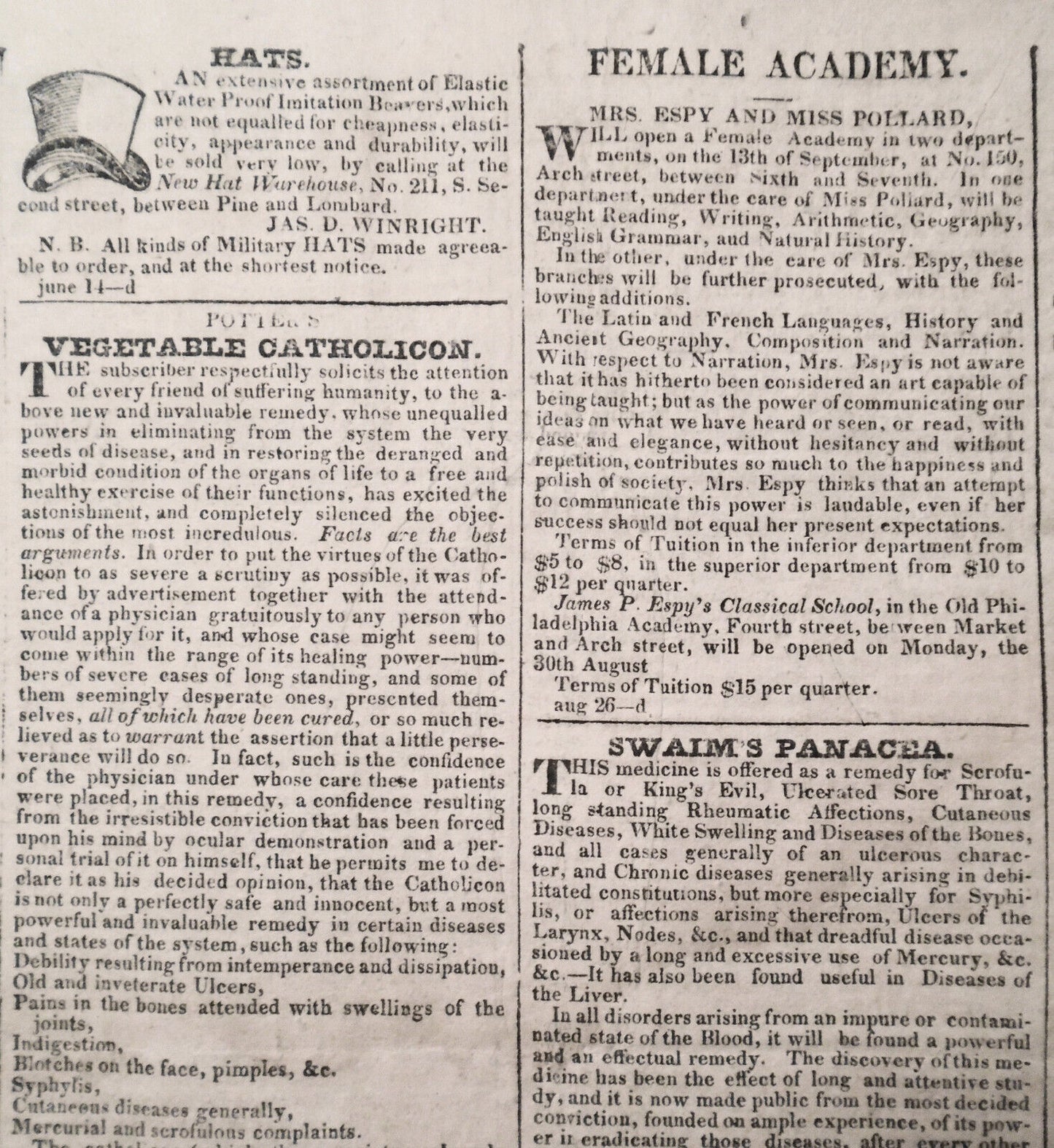 The United States Gazette, October 1, 1824 - Philadelphia newspaper
